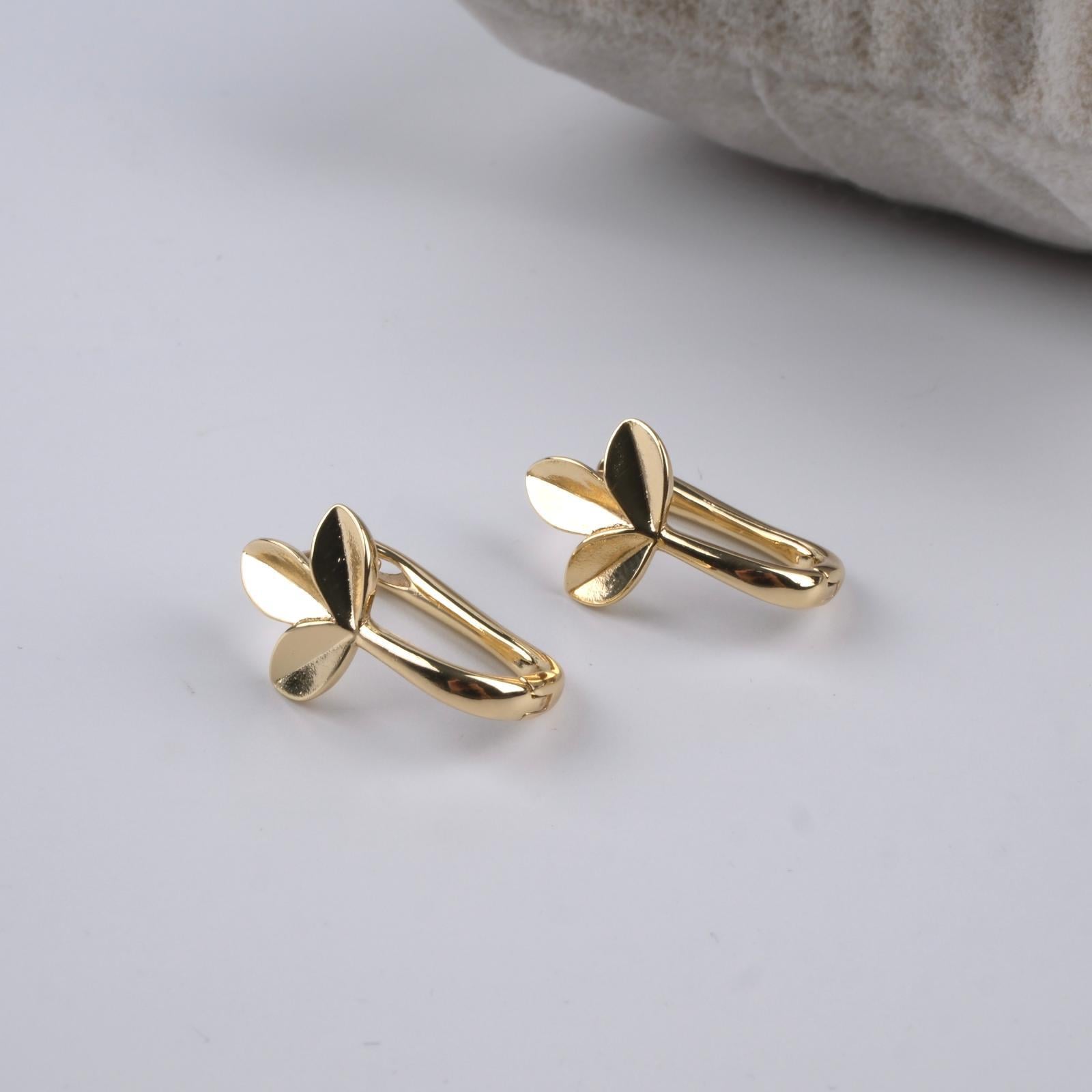Toptan 14K ÇİÇEK MODEL KÜPE