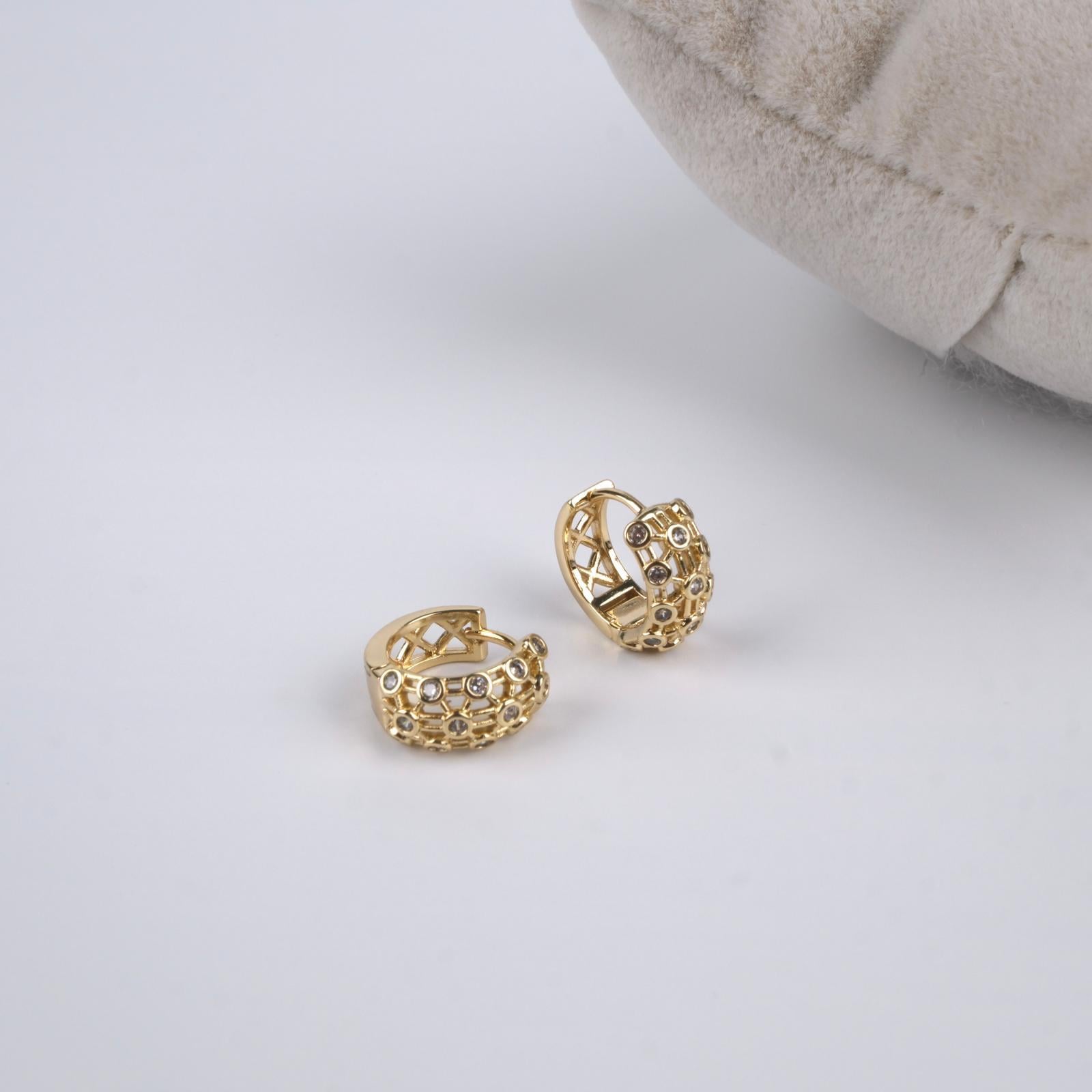 Toptan 14K DESENLİ KÜPE