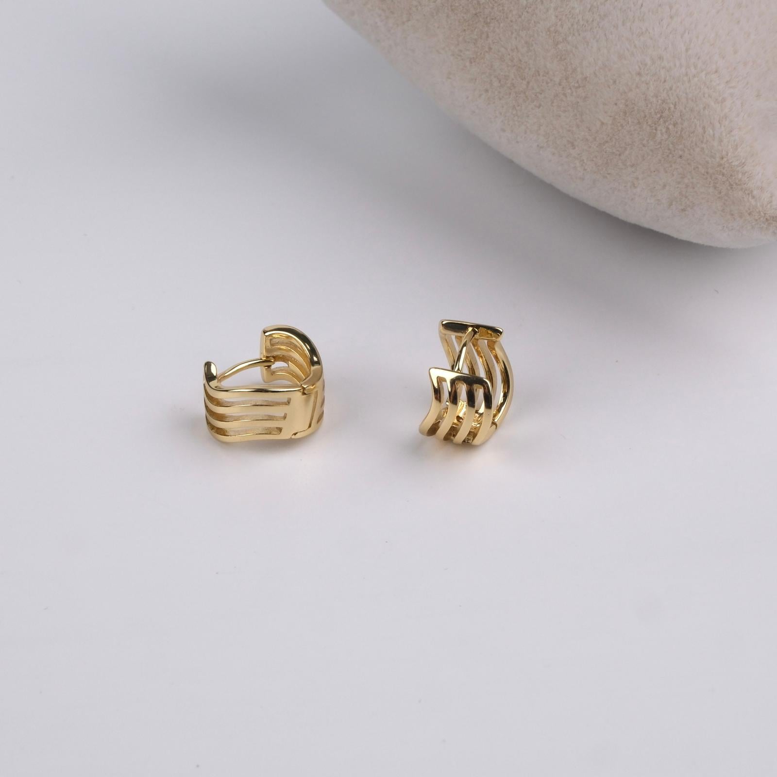 Toptan 14K DESENLİ KÜPE