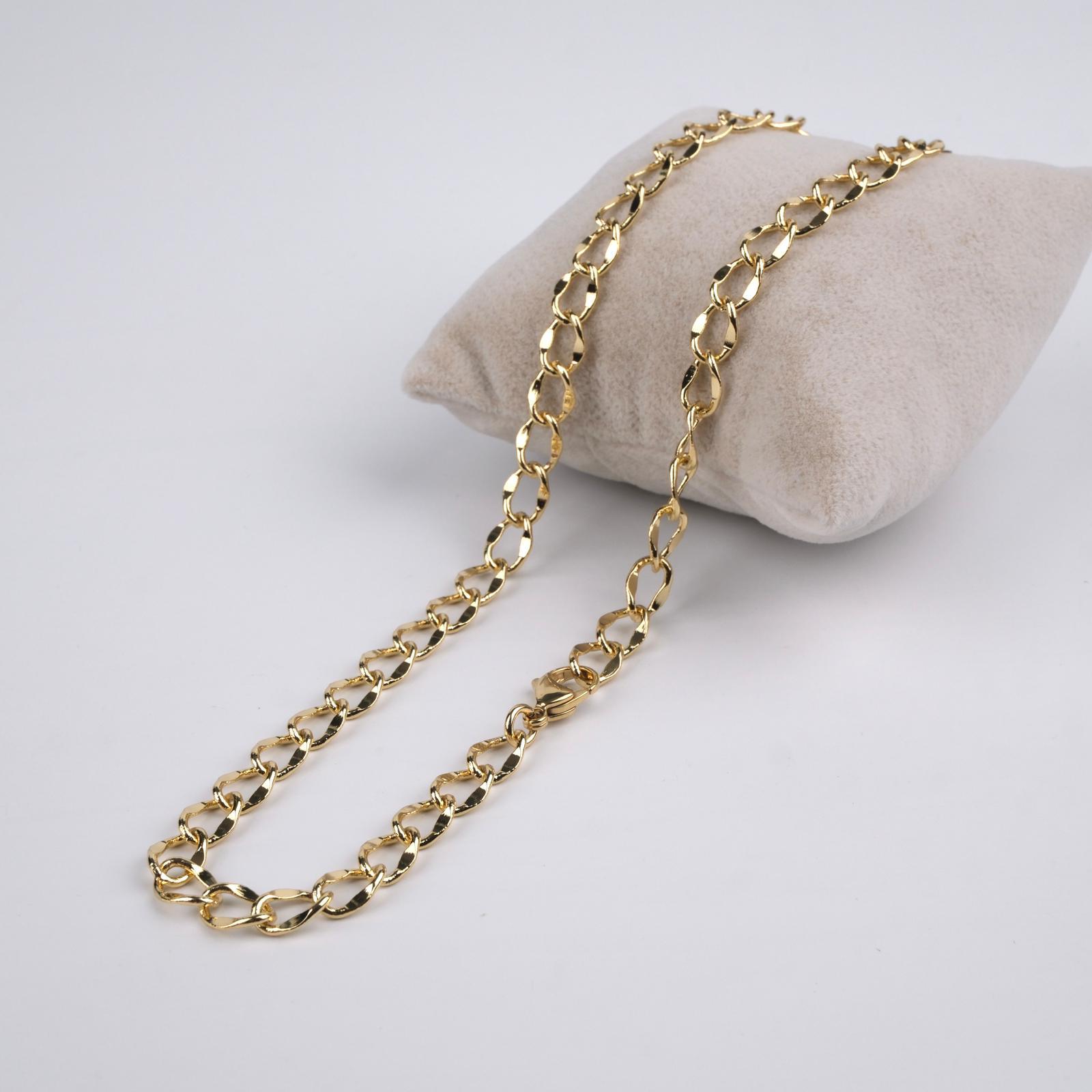 Toptan 14K İÇ İÇE HALKA KOLYE 50CM