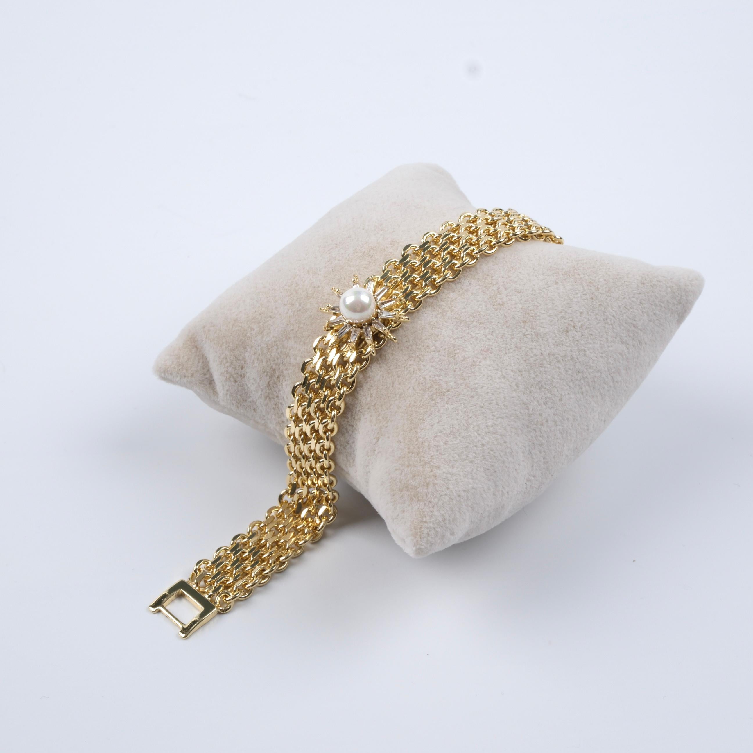 Toptan 14K İNCİLİ BİLEKLİK