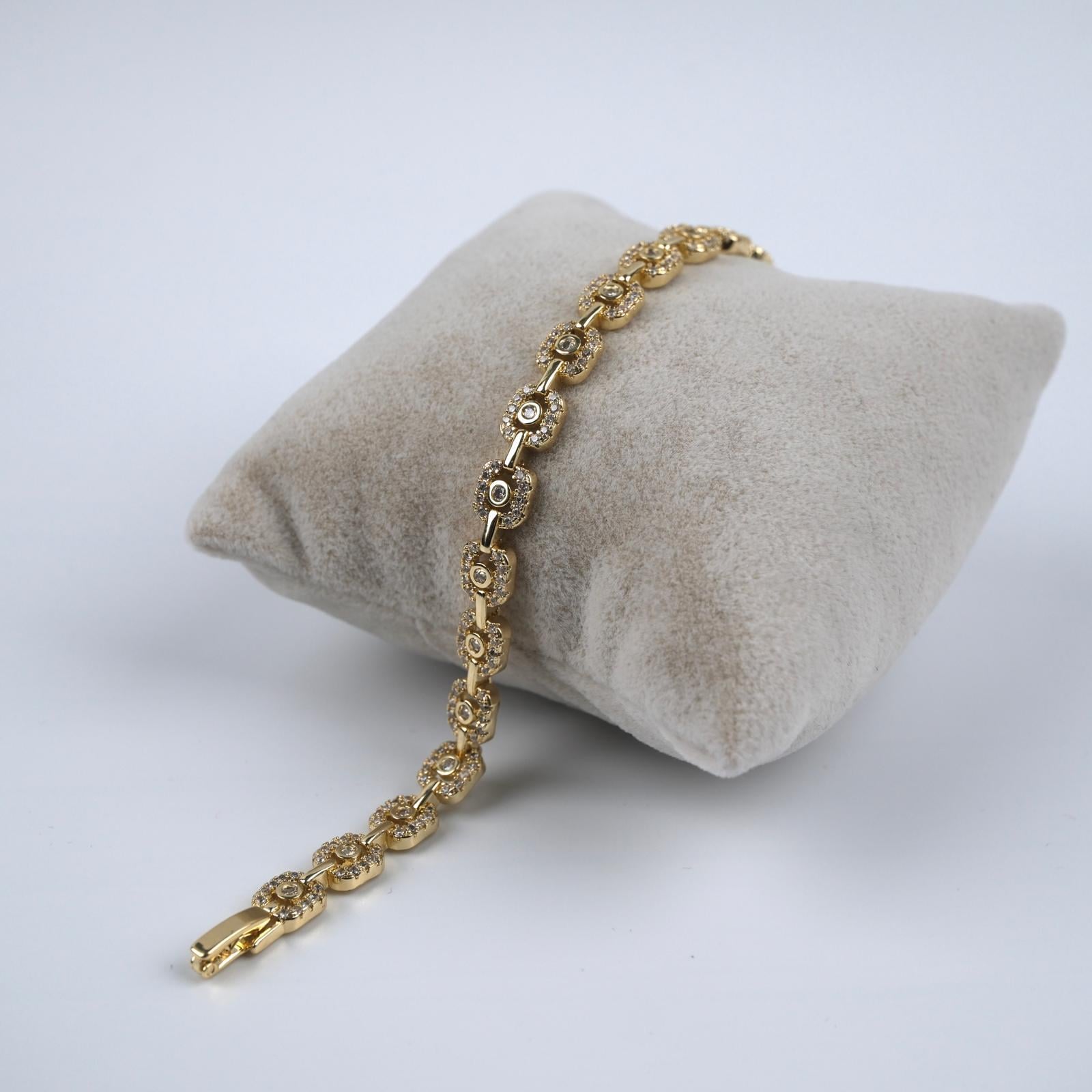 Toptan 14K MİNİ TAŞLI BİLEKLİK 