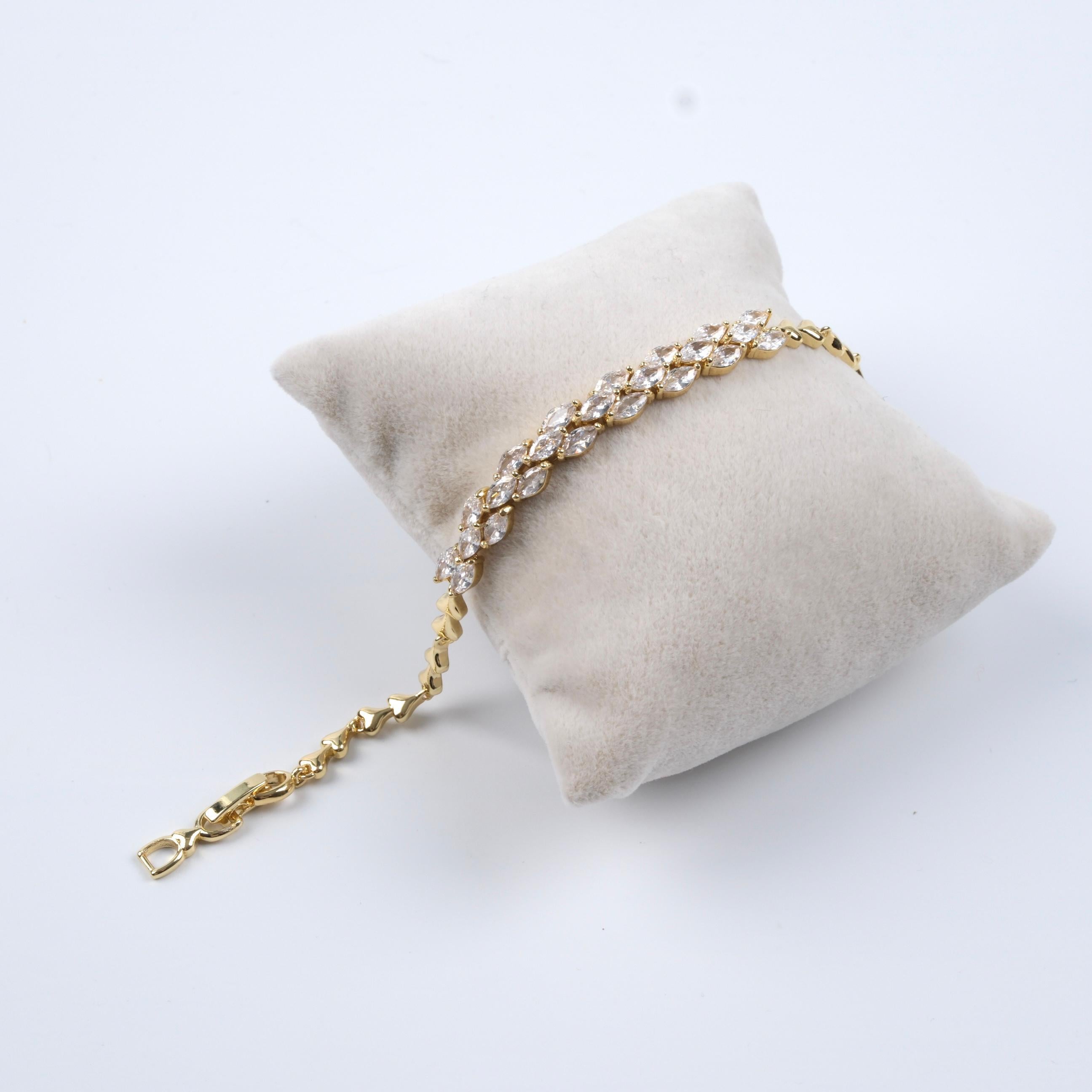 Toptan 14K TAŞLI BİLEKLİK 