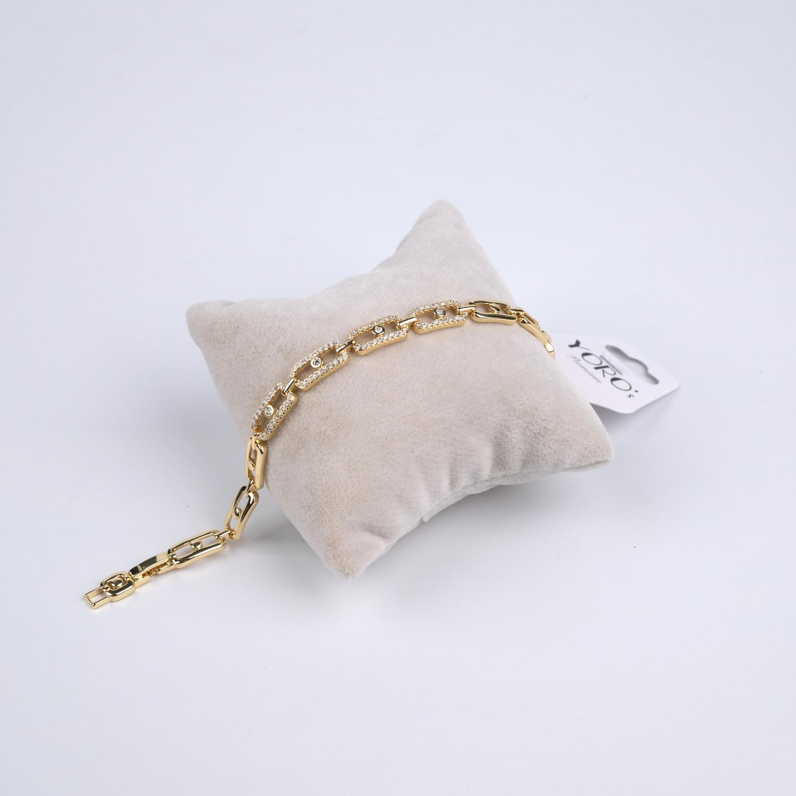 Toptan 14K TAŞLI BİLEKLİK 