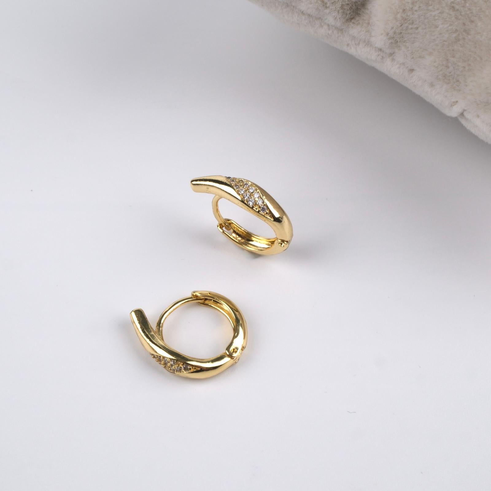 Toptan 14K TAŞLI KÜPE