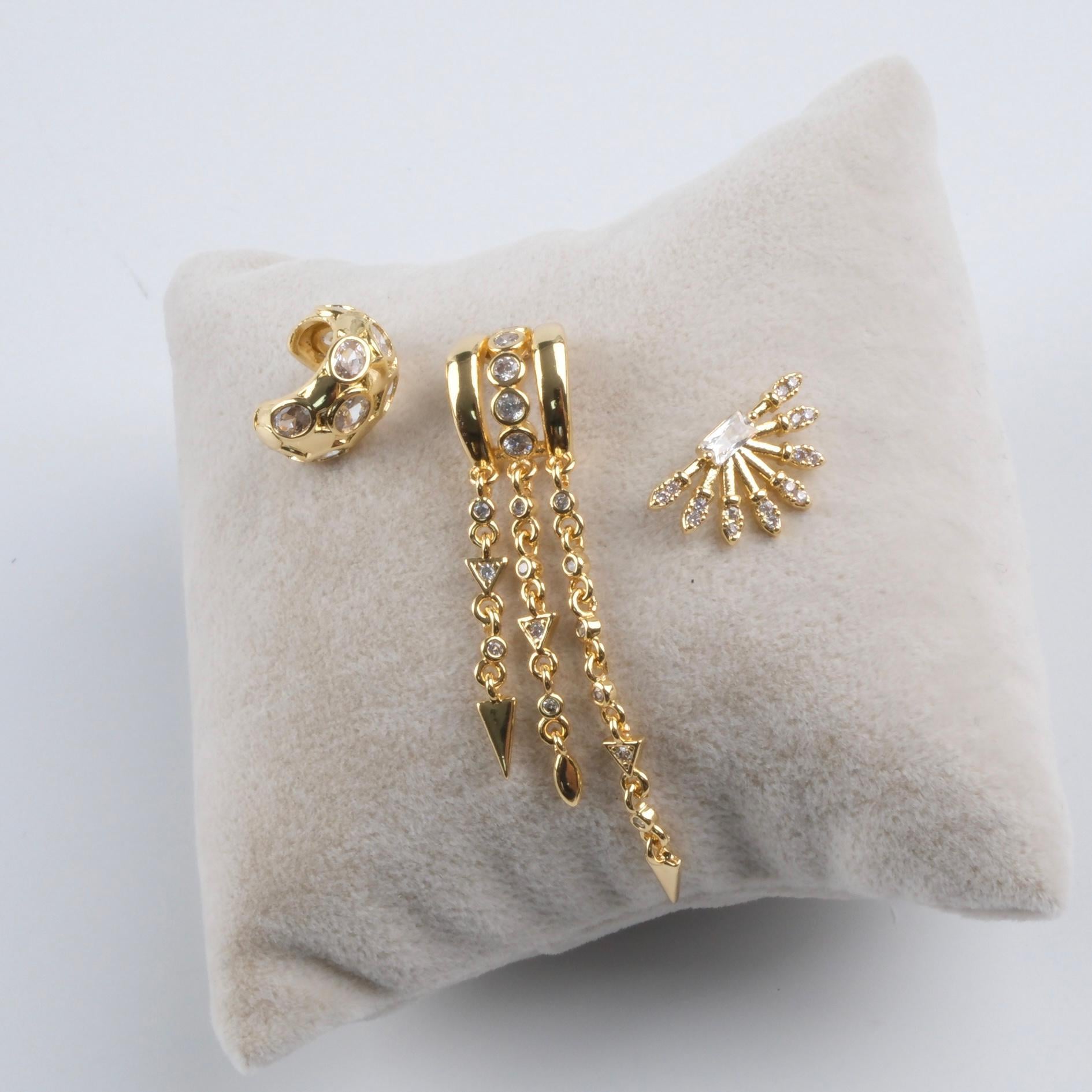 Toptan 14K ÜÇLÜ SET KÜPE