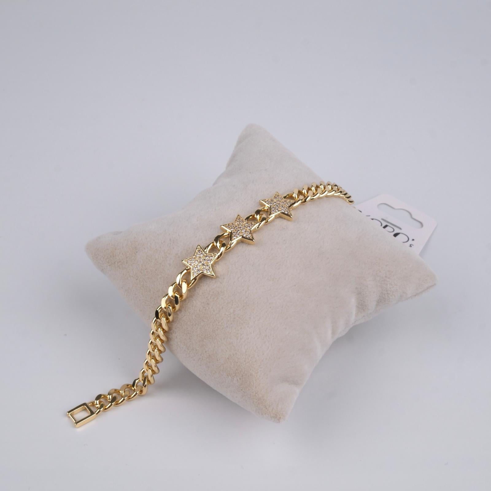 Toptan 14K YILDIZ DETAY  BİLEKLİK 