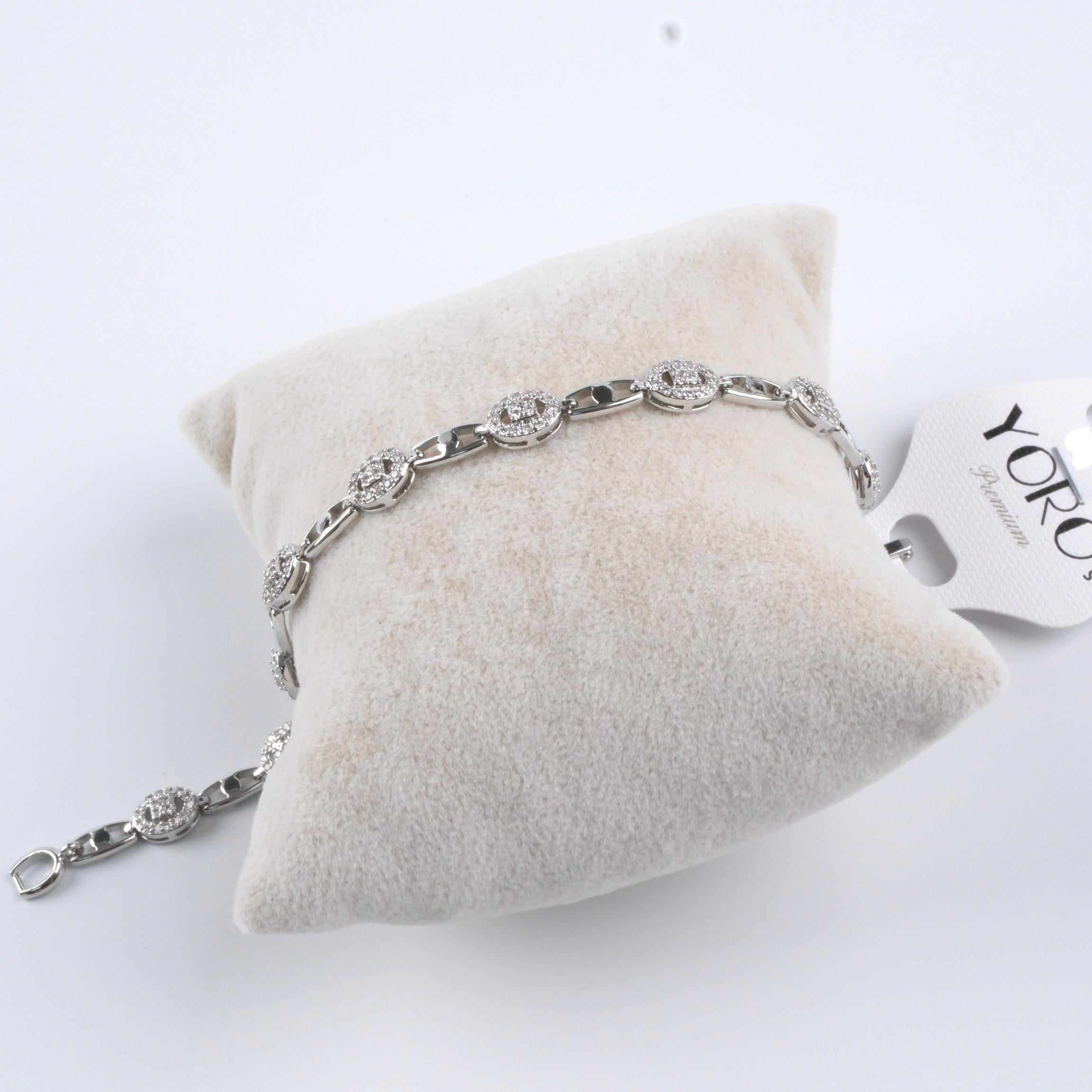 Toptan BAGET TAŞLI SILVER BİLEKLİK 