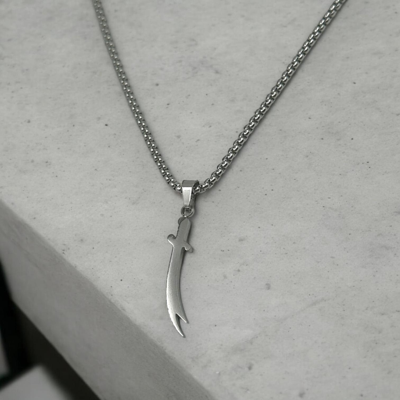 Toptan ÇELİK ZÜLFİKAR KOLYE 