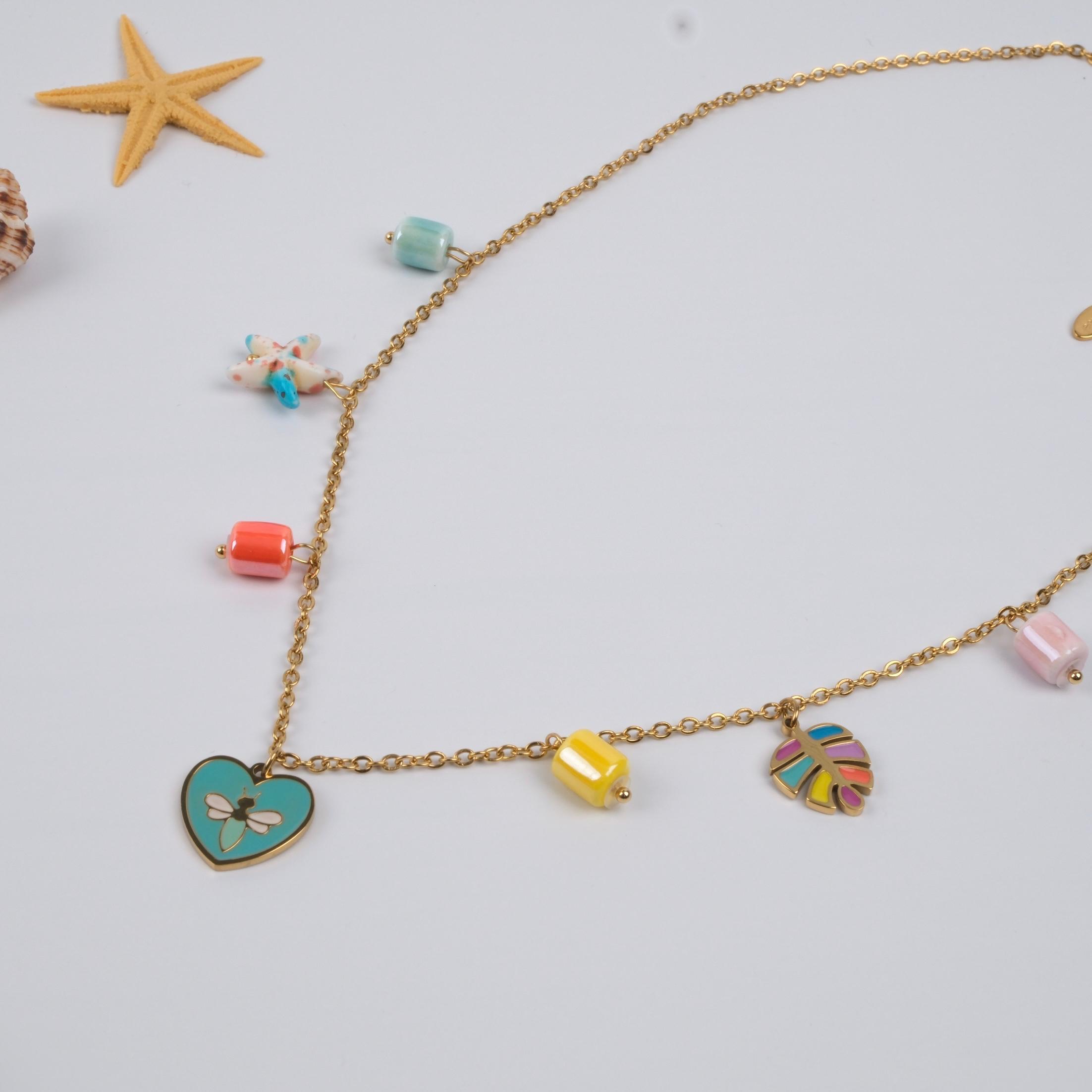 Toptan CHARM'LI KOLYE 