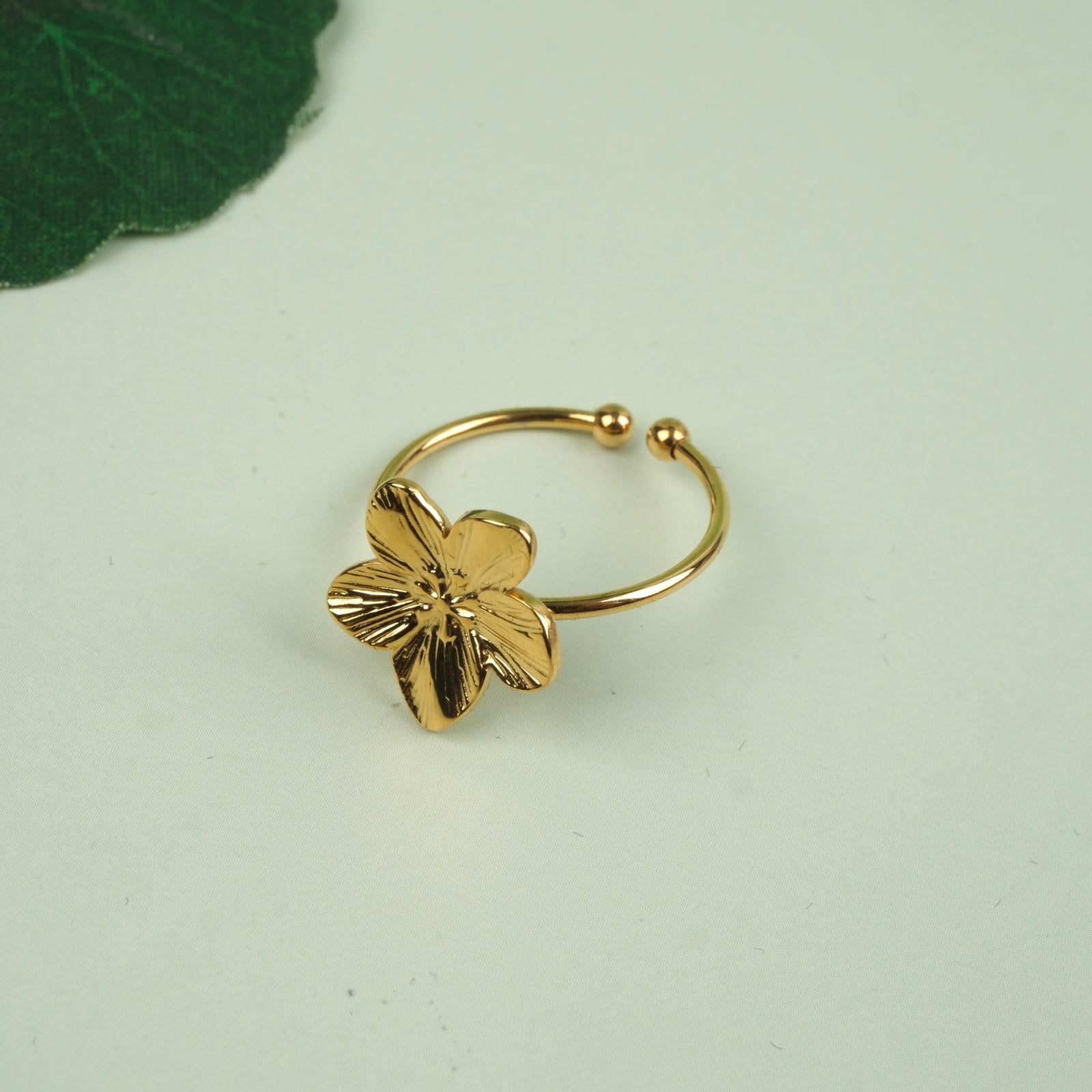 Toptan ÇİÇEK AYARLANABİLİR YÜZÜK 