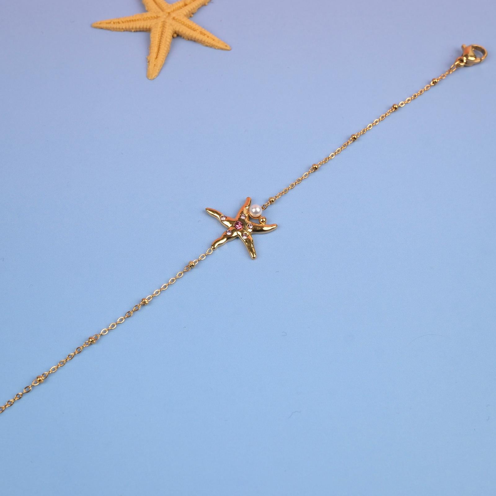 Toptan DENİZ YILDIZI ÇELİK BİLEKLİK 