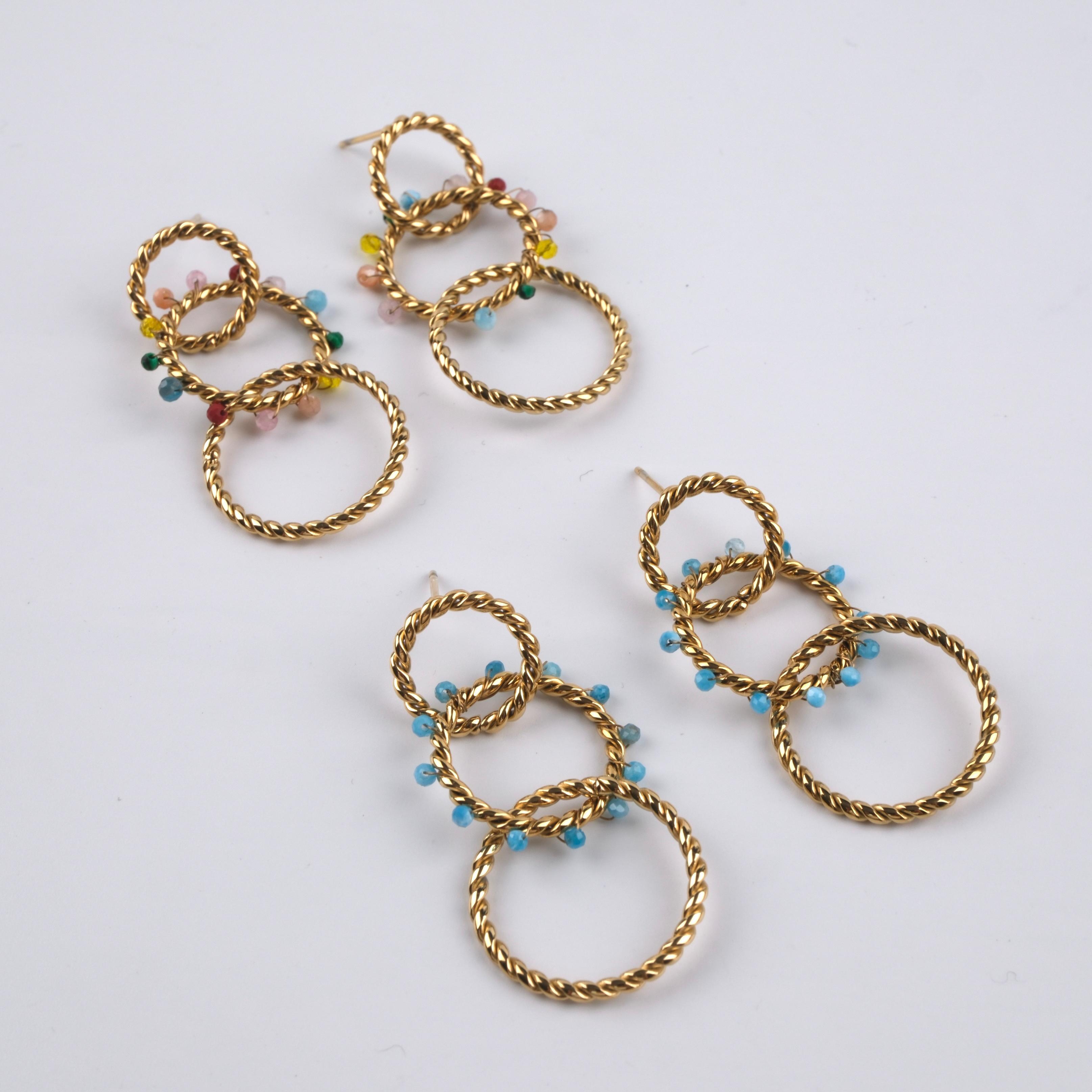 Toptan İÇ İÇE HALKA KÜPE 