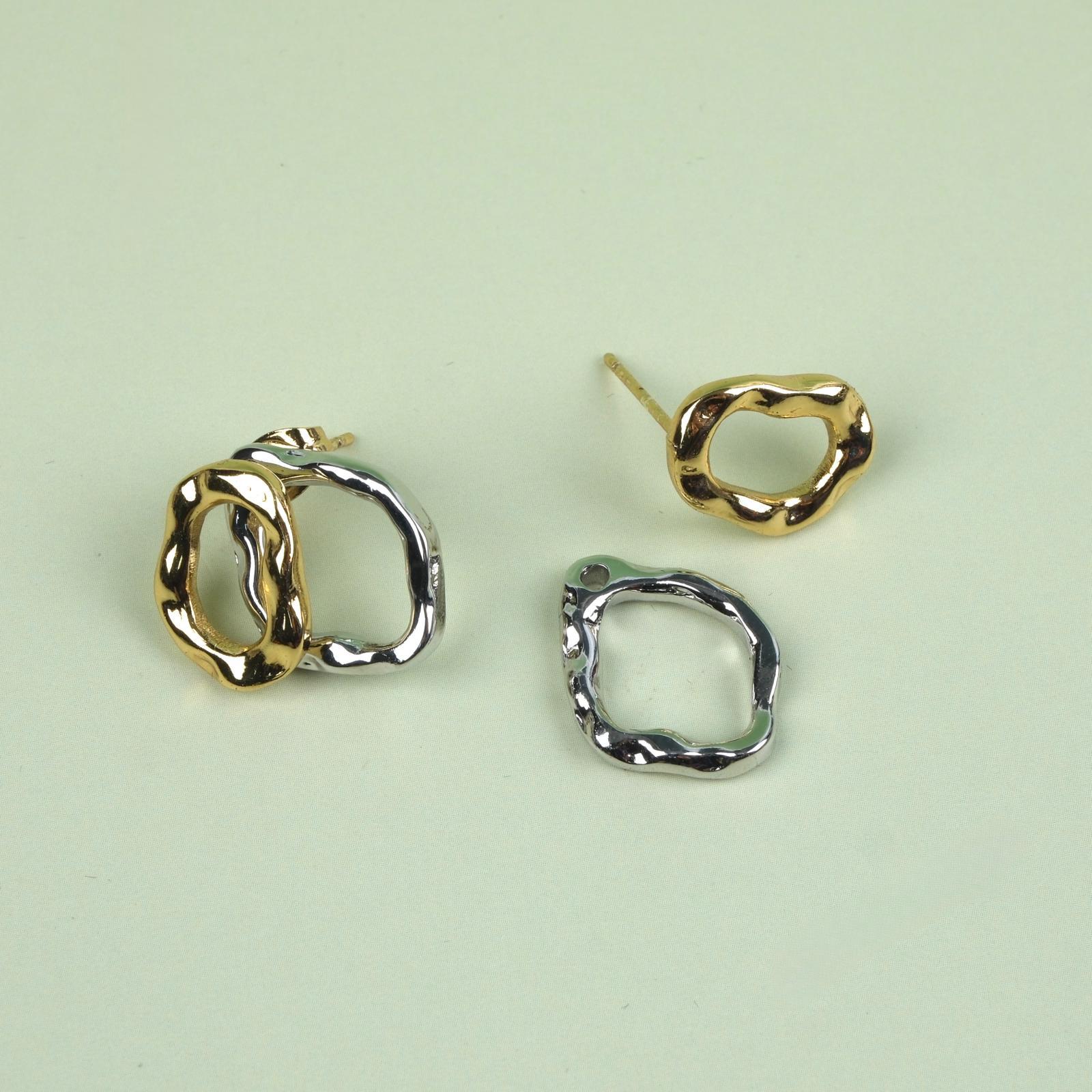 Toptan İKİ RENK ÇELİK KÜPE