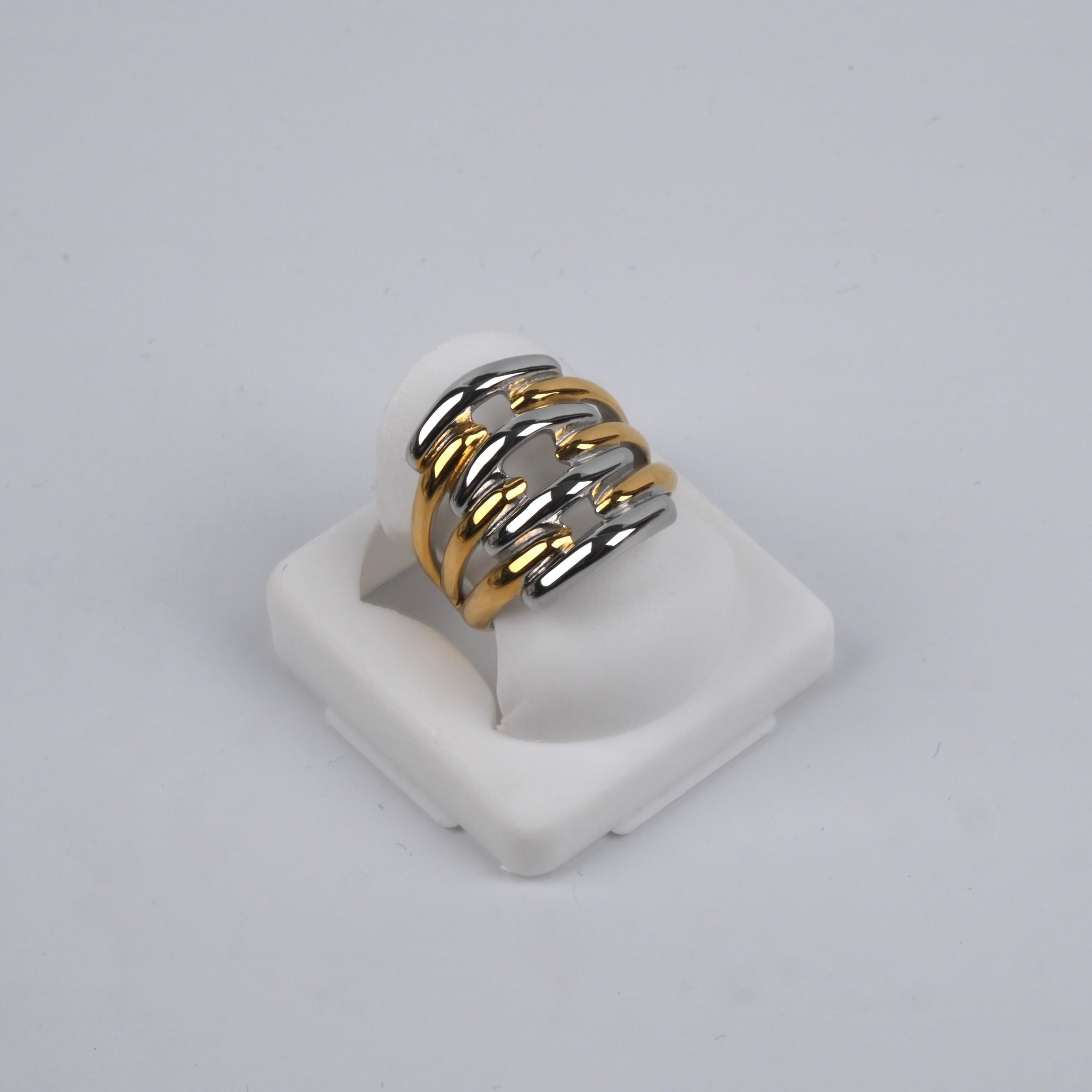 Toptan İKİ RENK ÇELİK YÜZÜK