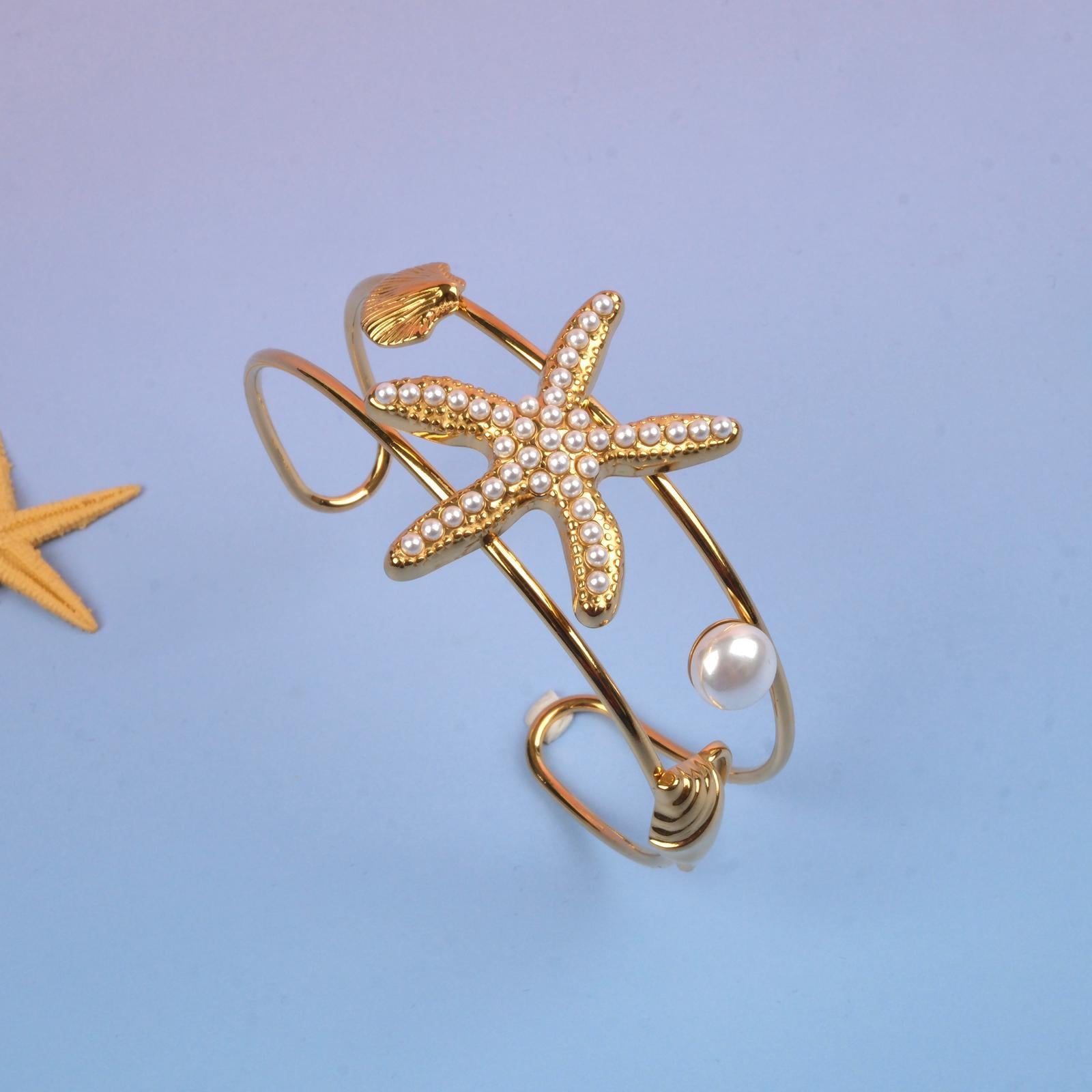 Toptan İNCİ DETAY DENİZ YILDIZI BİLEKLİK 