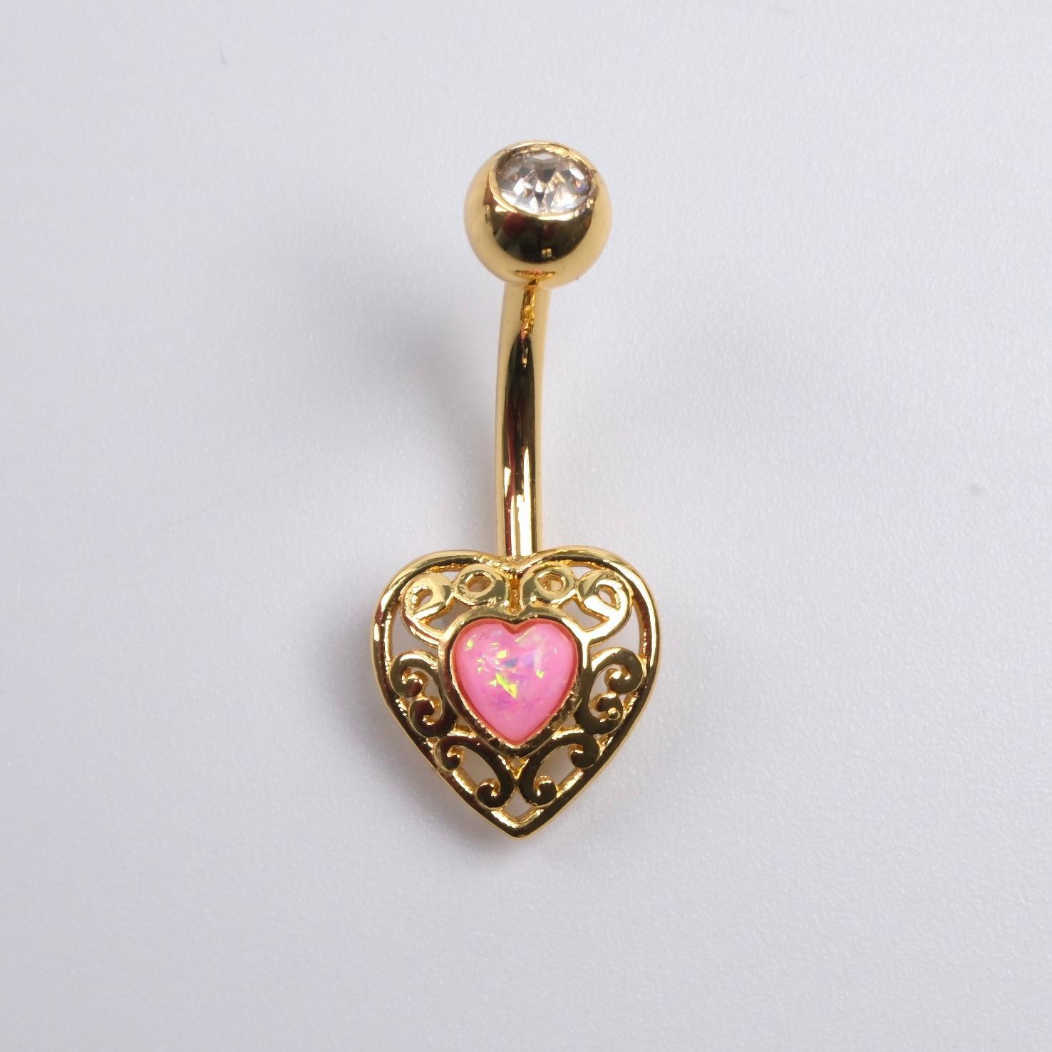 Toptan KALP TAŞLI GÖBEK PIERCING