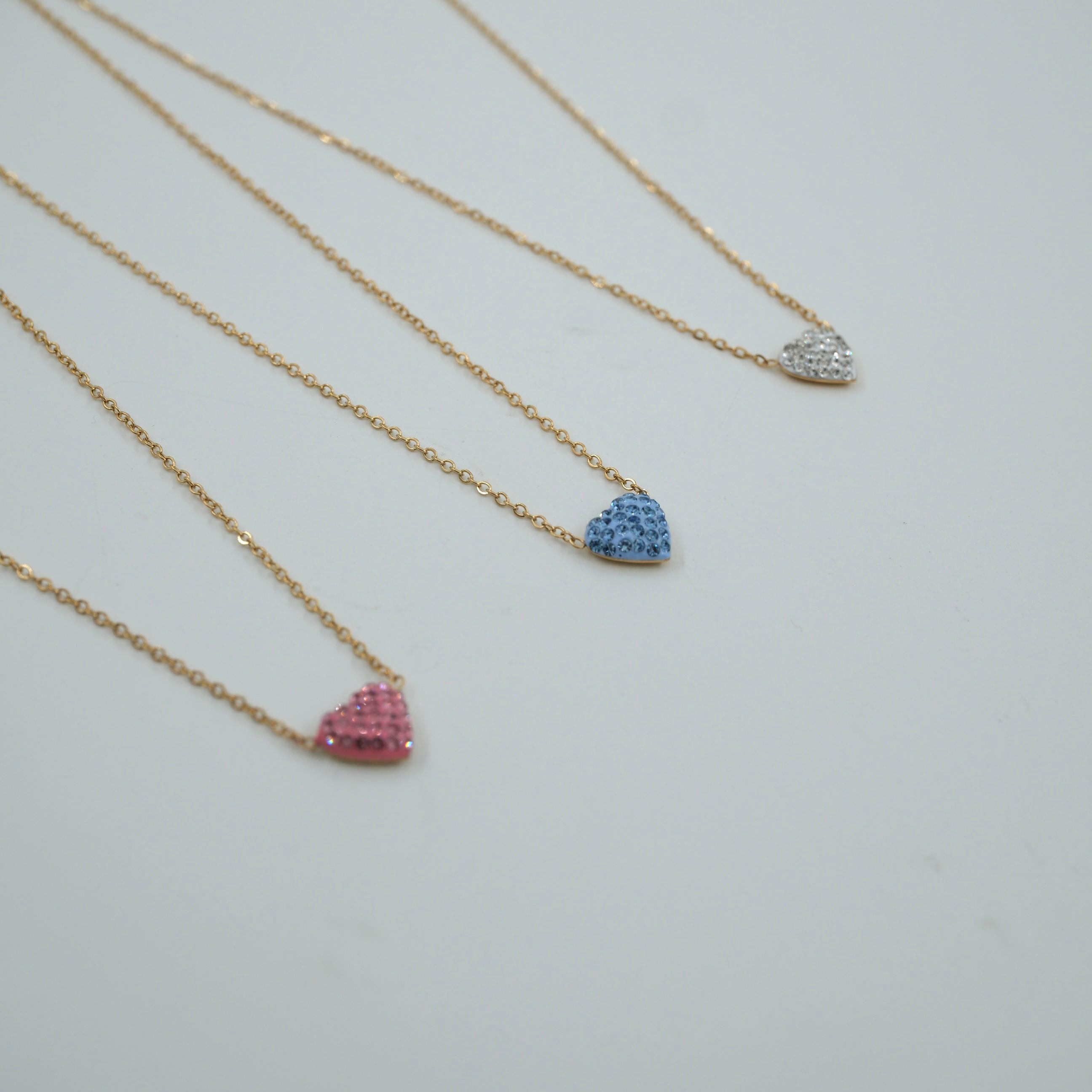 Toptan KALP UÇLU KOLYE  