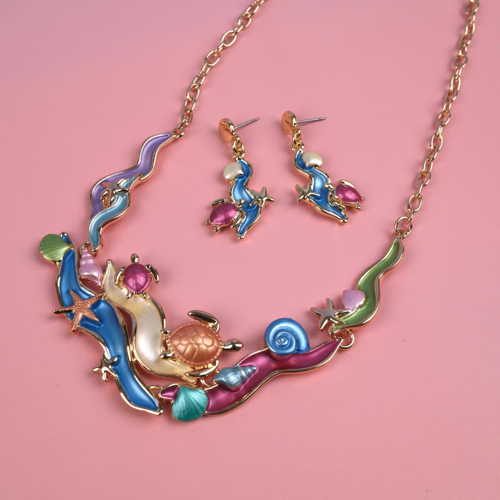 Toptan KAPLUMBAĞA DETAY  KOLYE