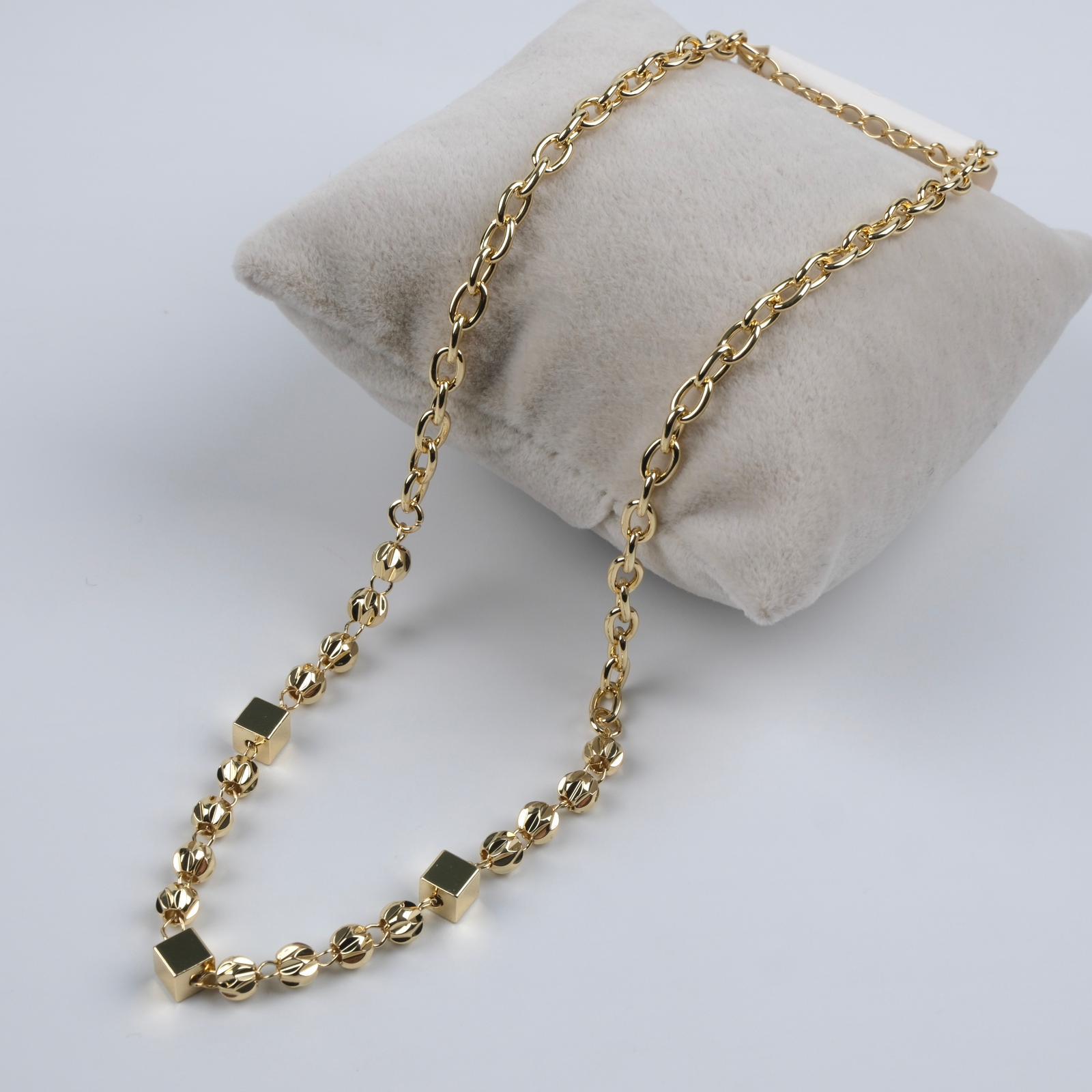 Toptan KARE DETAY ZİNCİR KOLYE 