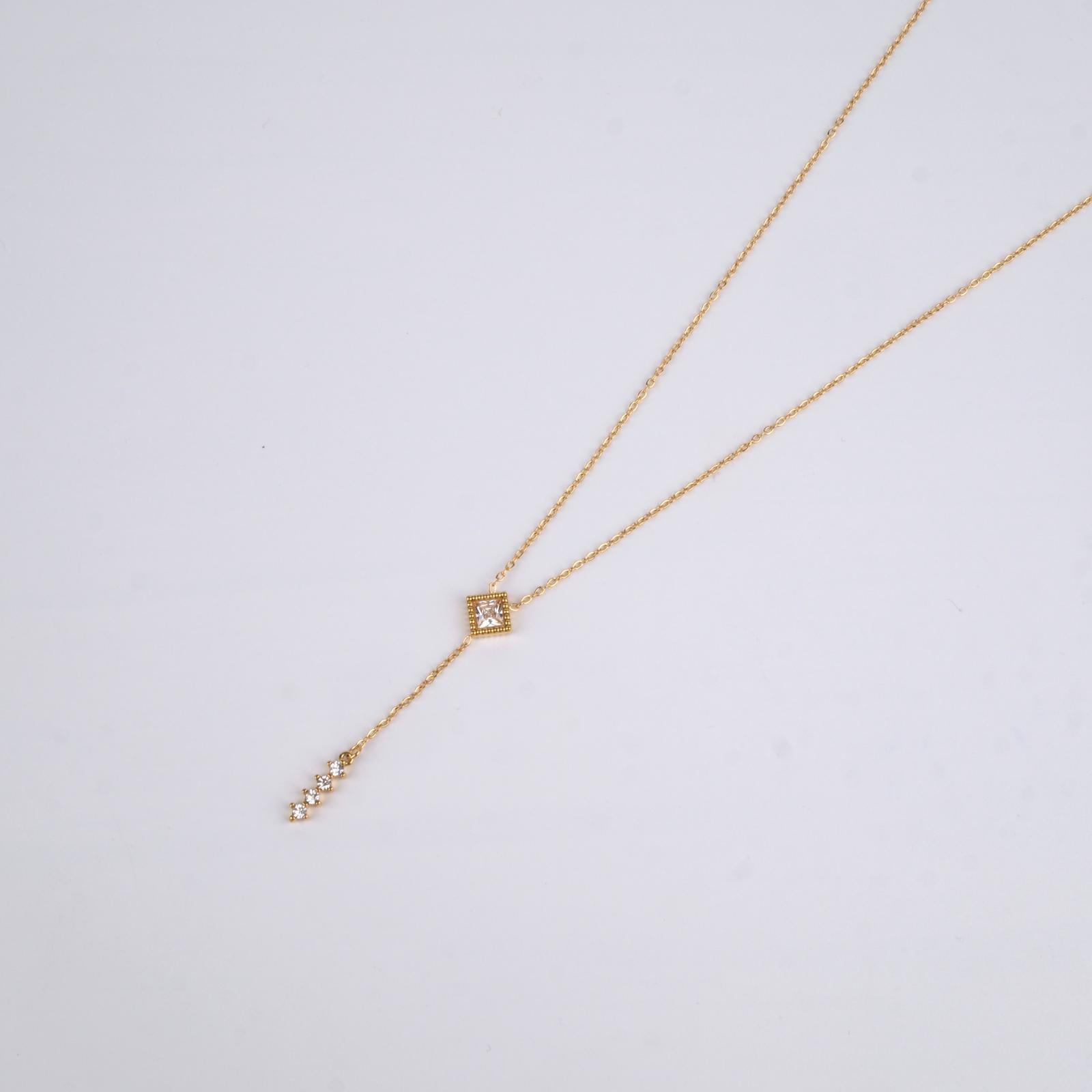 Toptan KARE TAŞLI KOLYE 