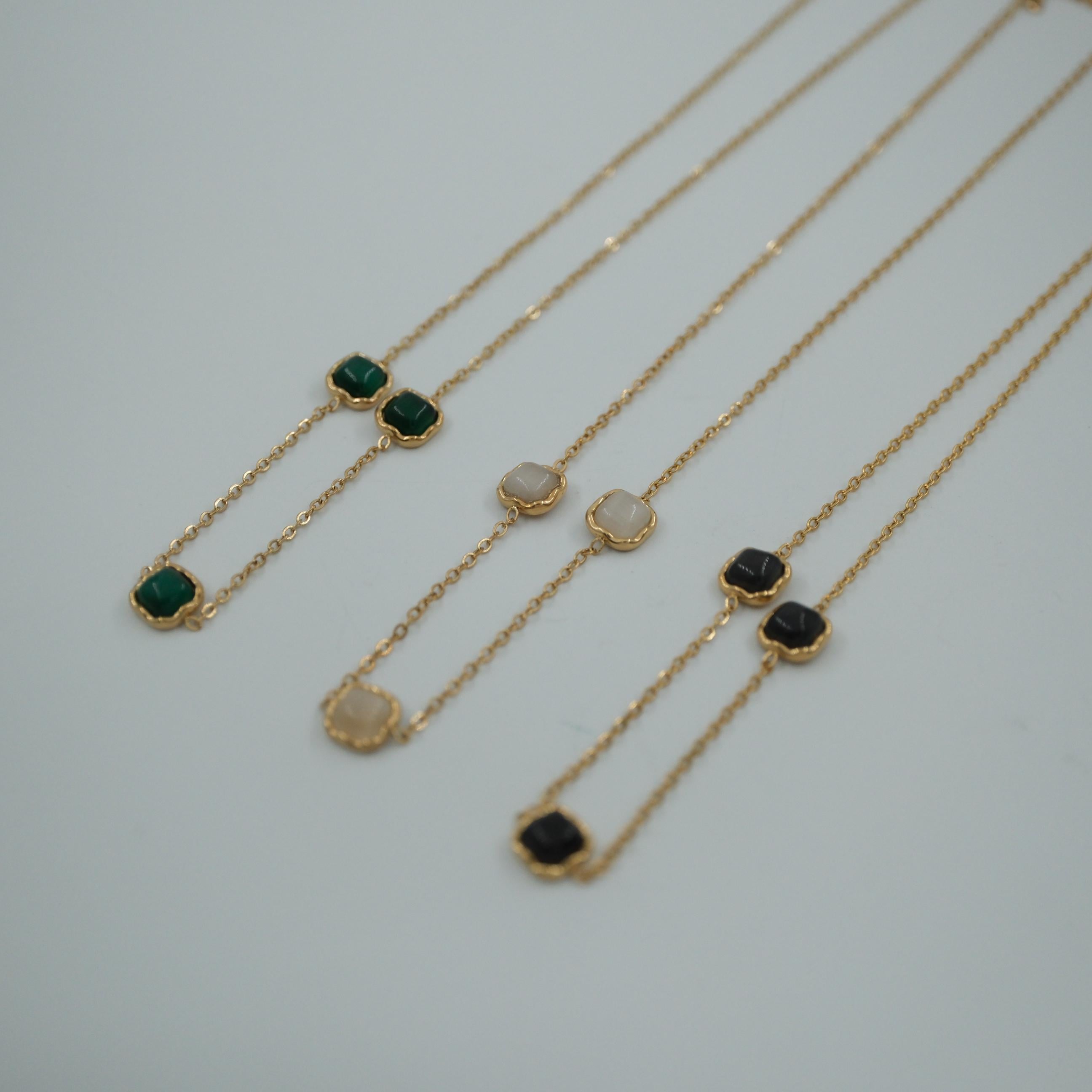 Toptan KARE TAŞLI KOLYE 