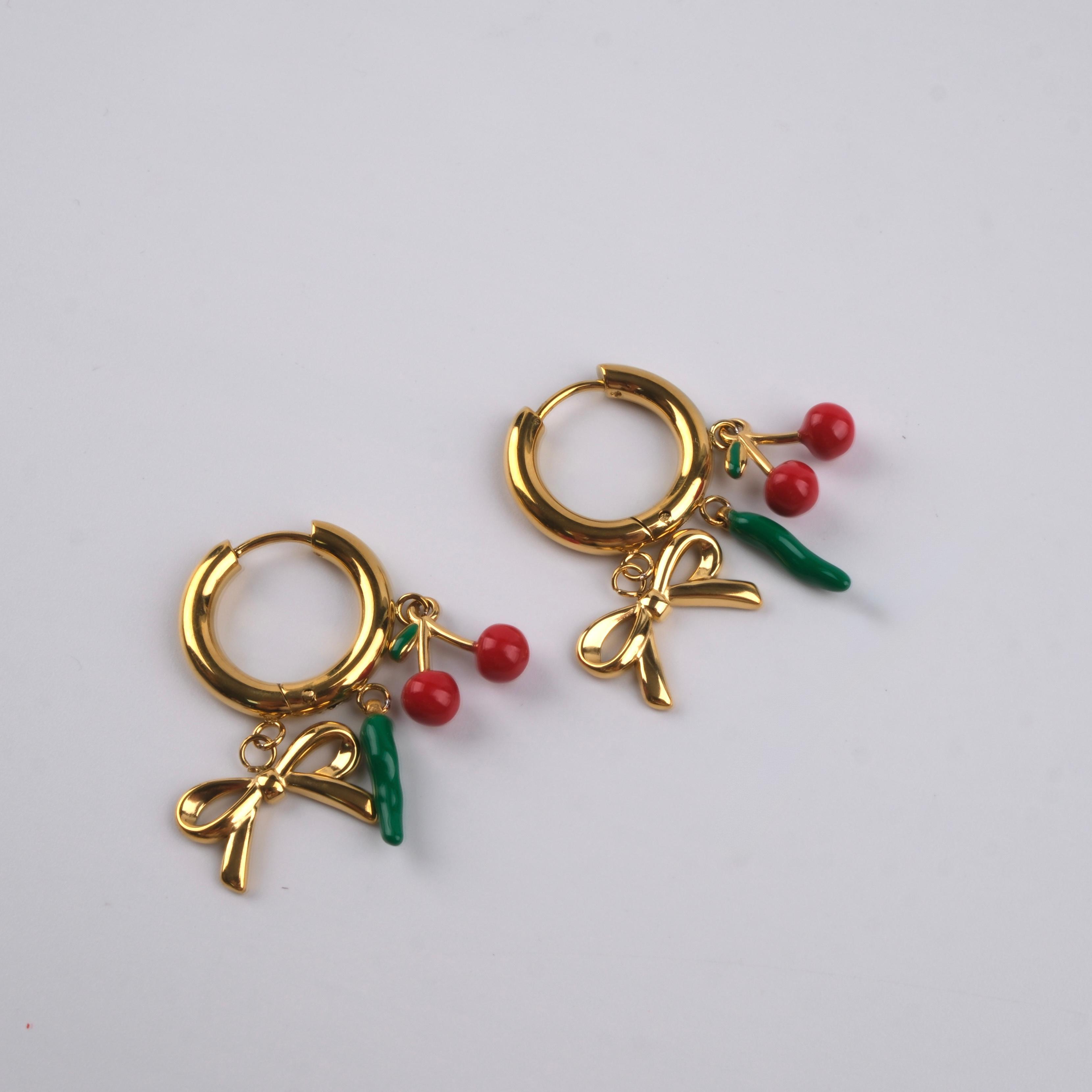 Toptan KİRAZLI KÜPE