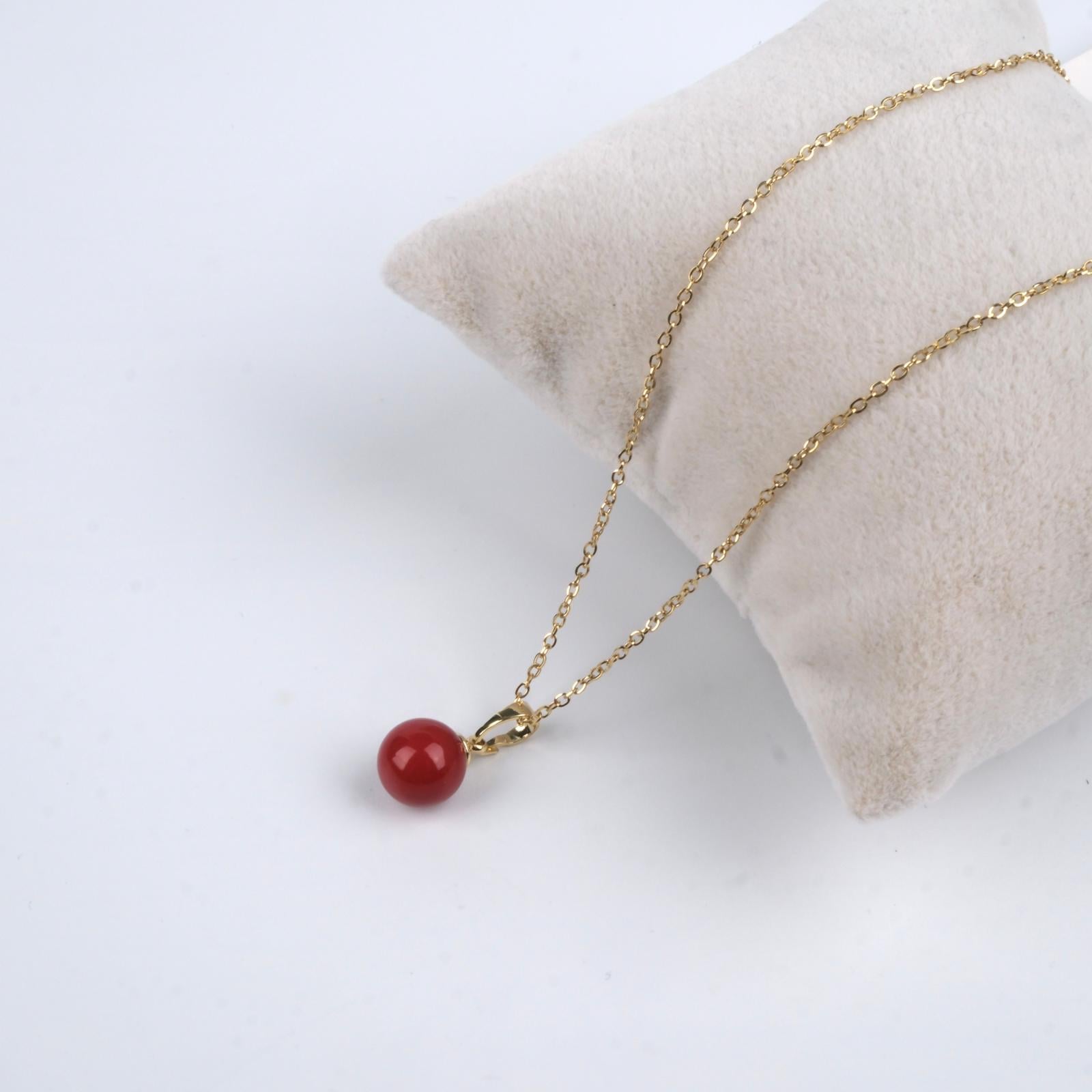 Toptan KIRMIZITOP UÇ KOLYE 