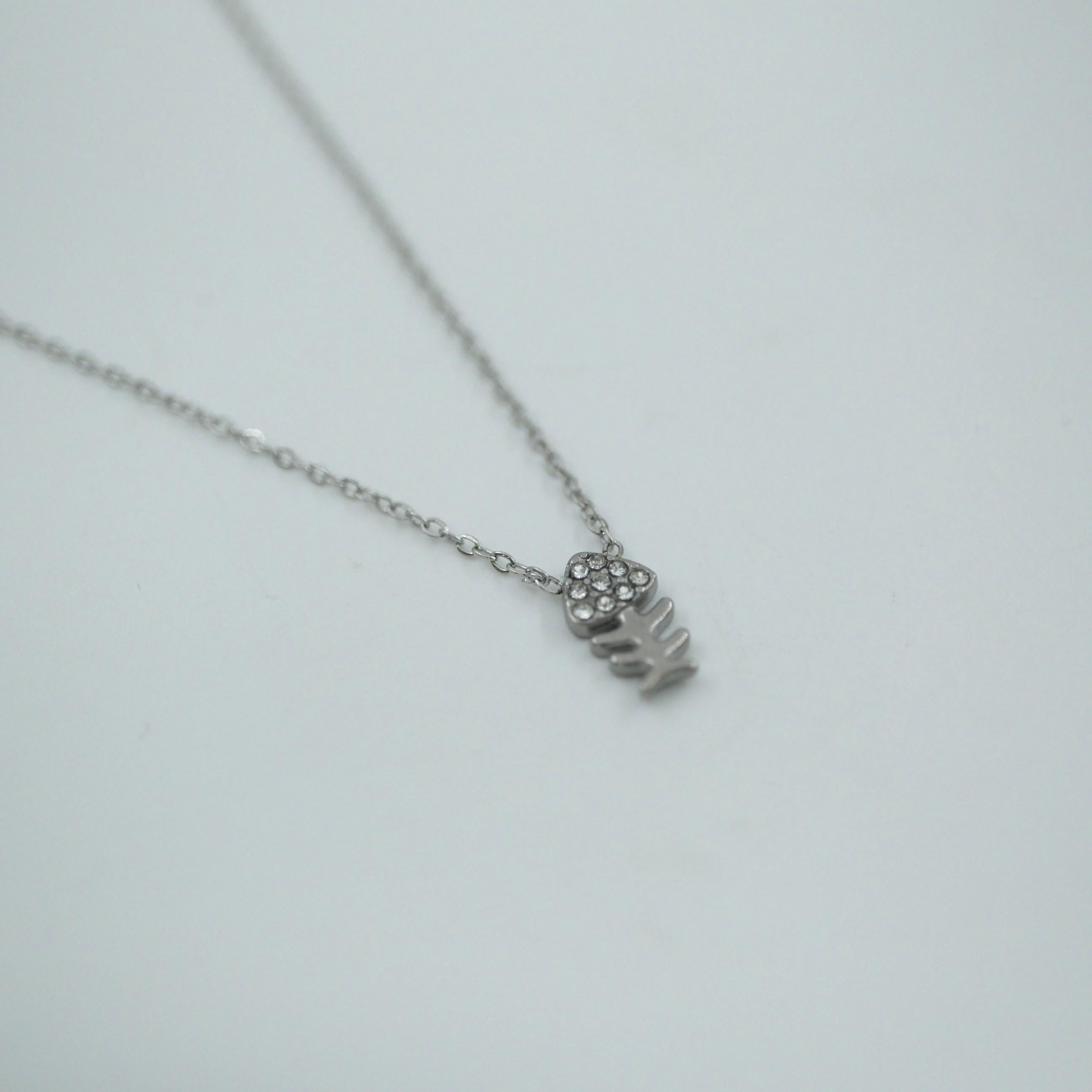 Toptan MİNİ TAŞLI BALIK KILÇIĞI KOLYE 