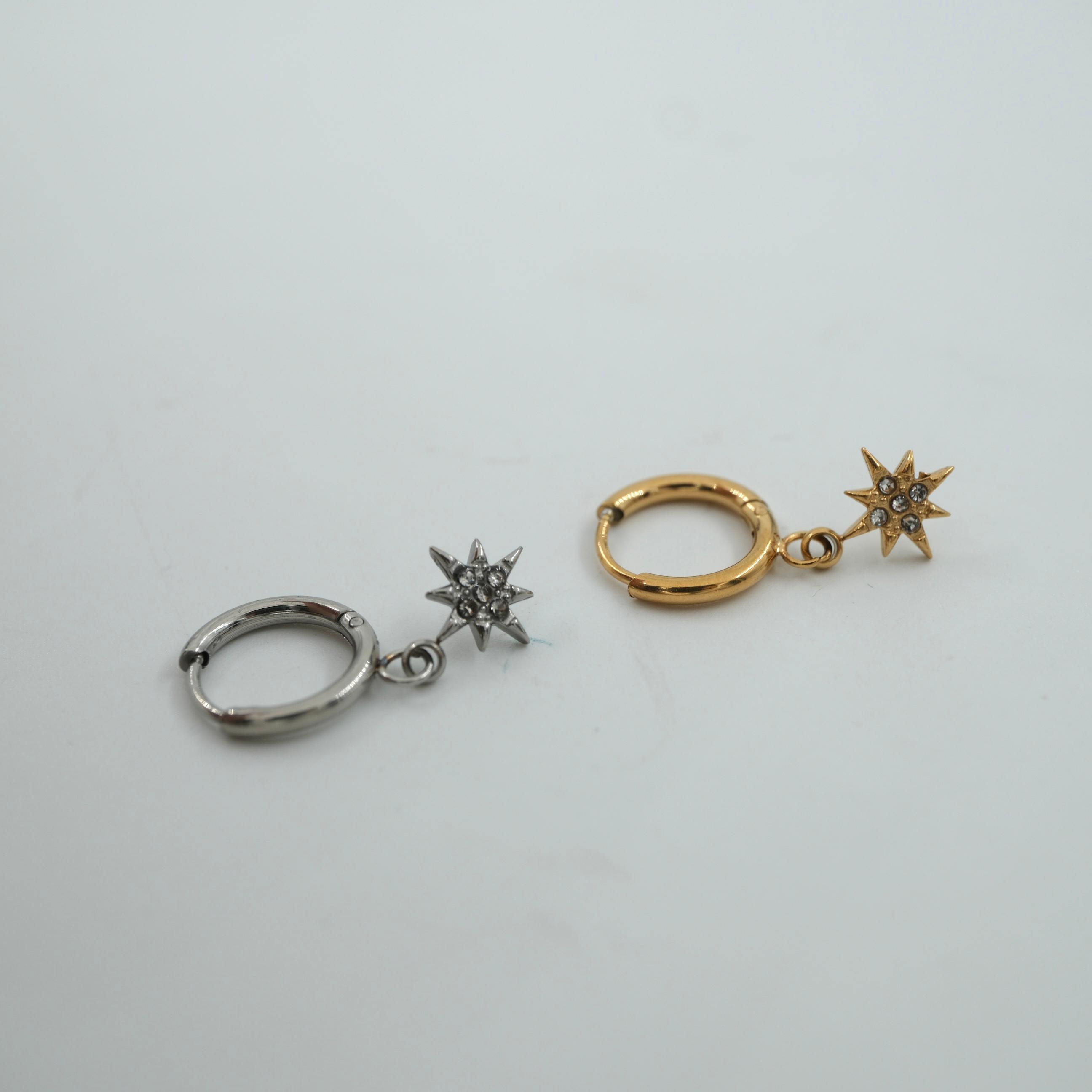 Toptan MİNİ TAŞLI YILDIZ KÜPE