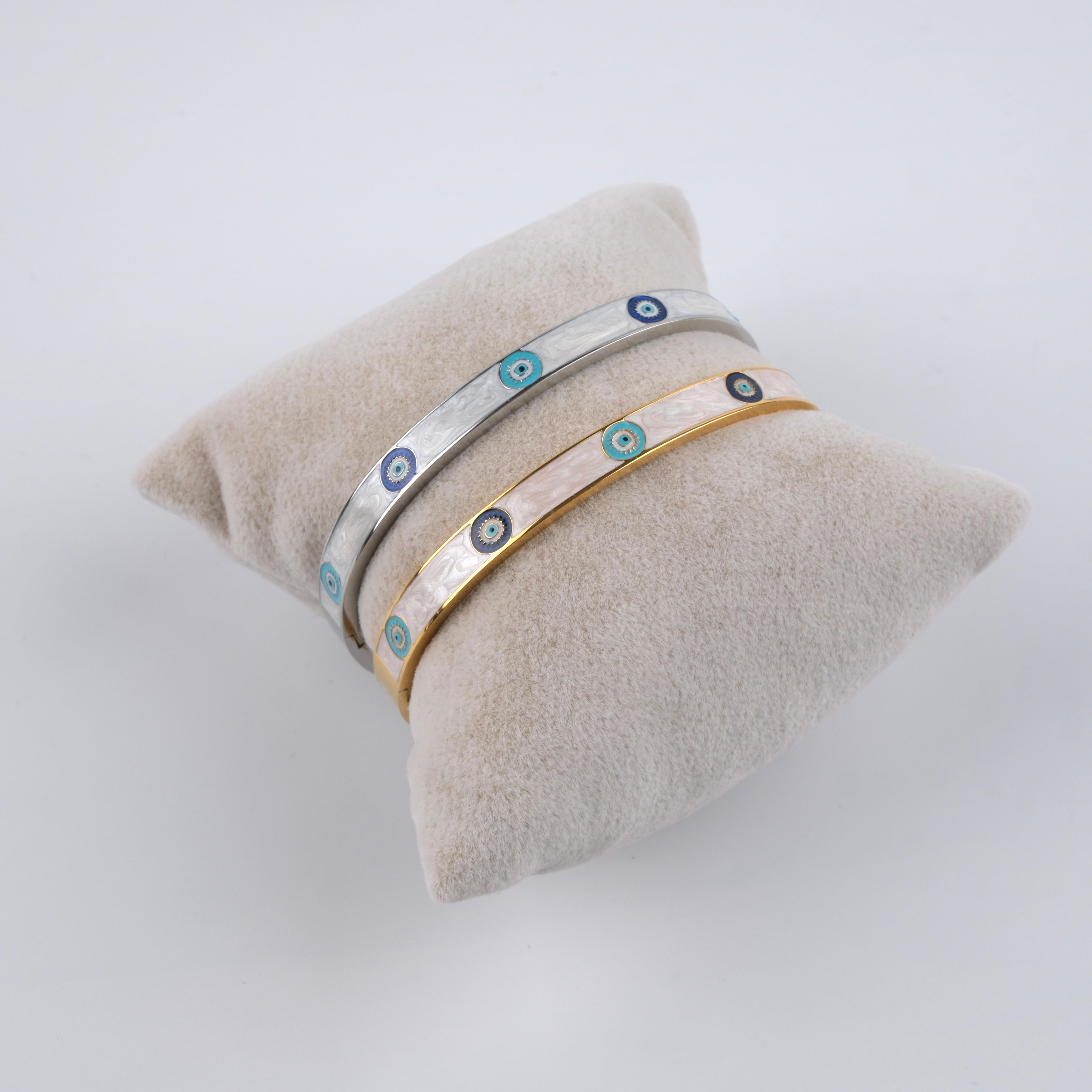 Toptan NAZAR BONCUKLU ÇELİK BİLEKLİK