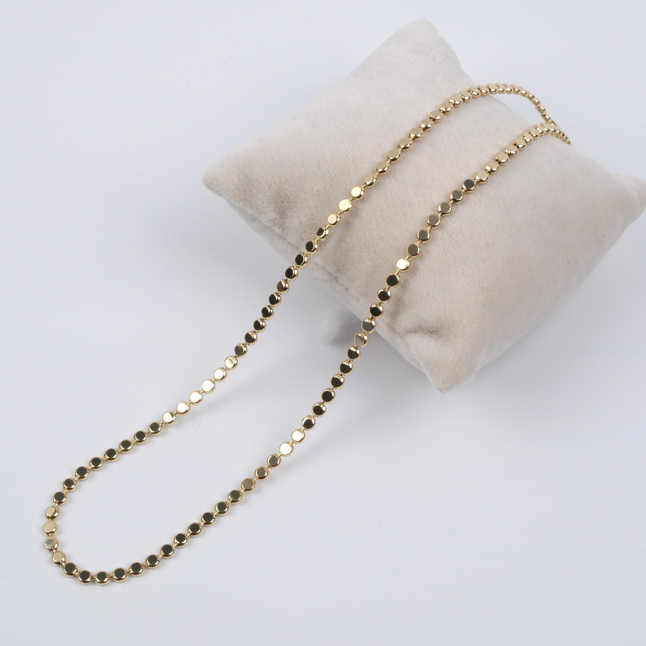 Toptan PUL ZİNCİR KOLYE 14K GOLD