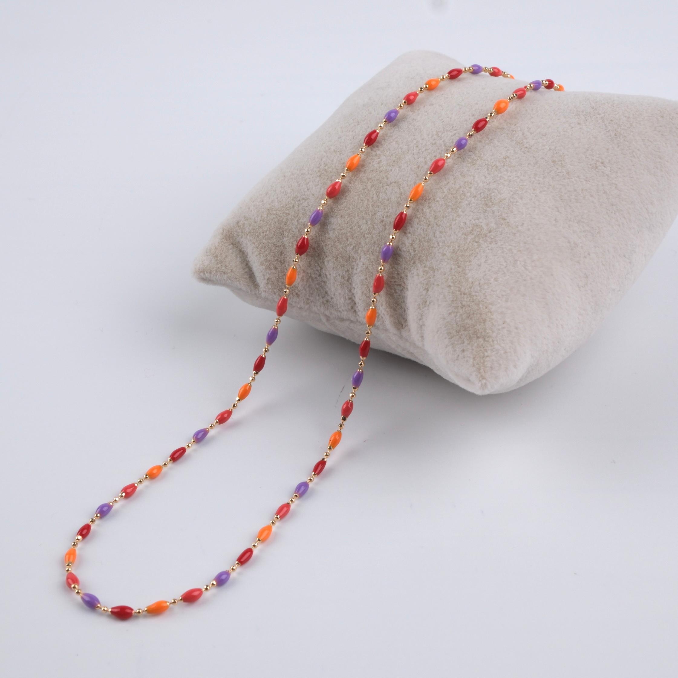 Toptan RENKLİ BONCUK KOLYE 