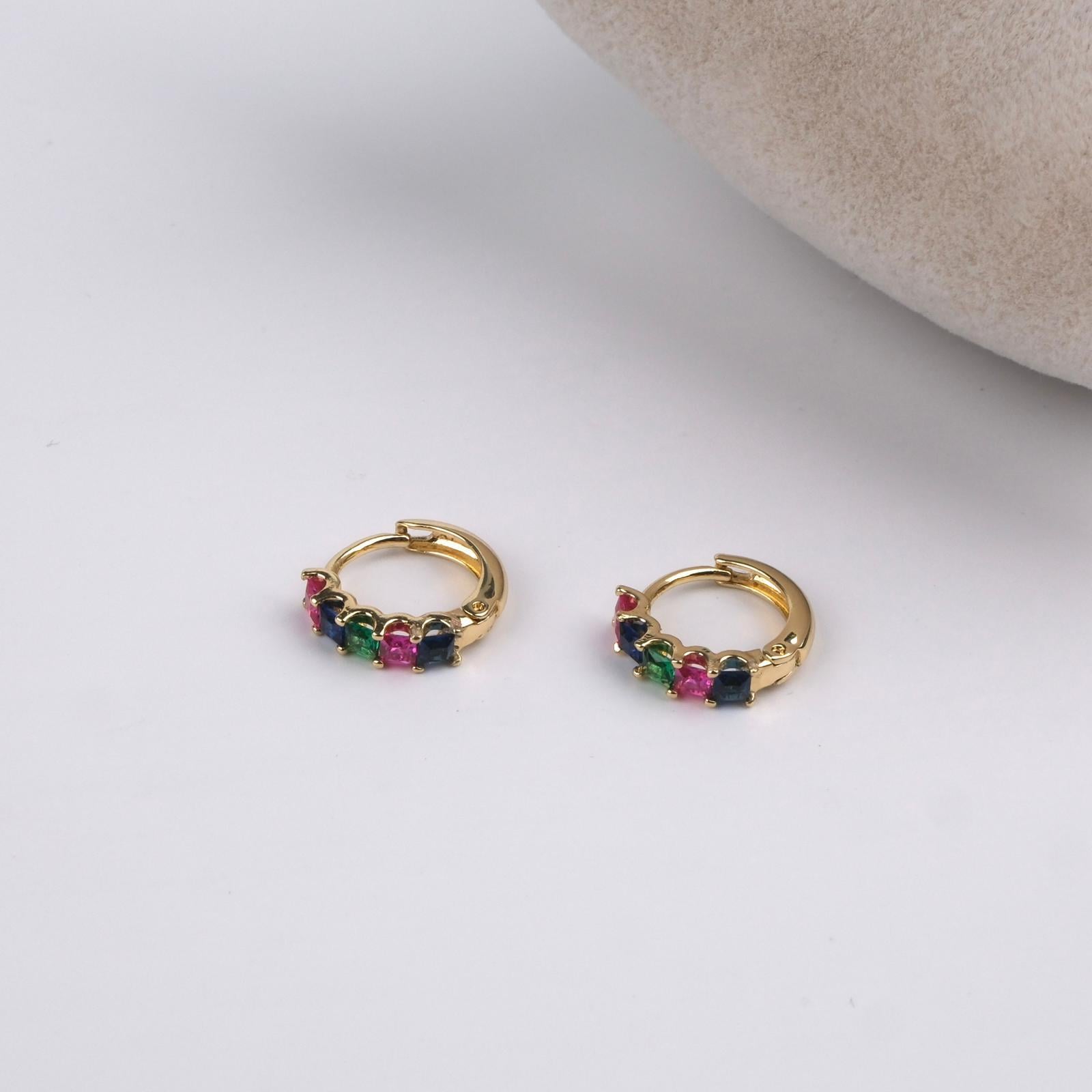 Toptan RENKLİ TAŞLI KÜPE 