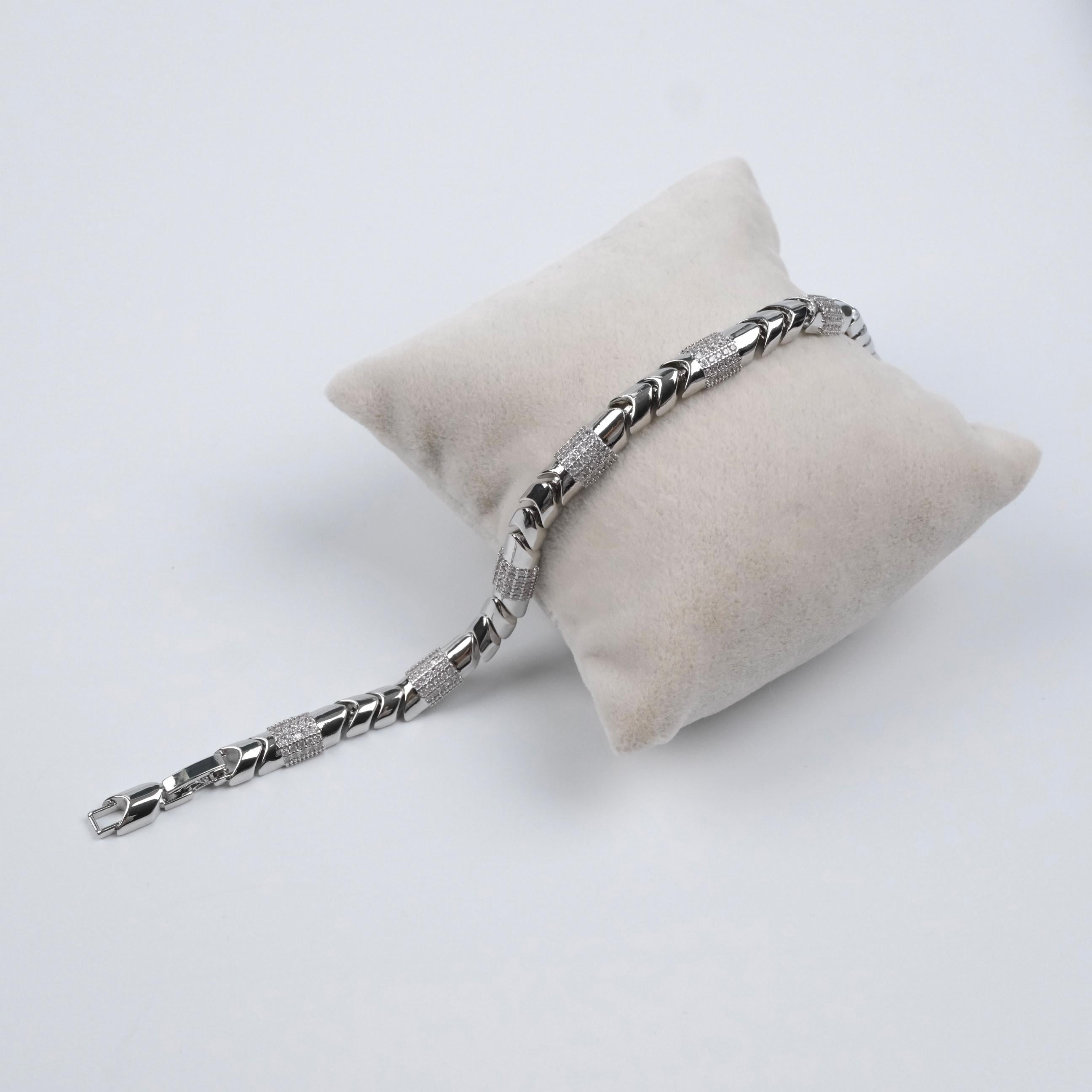 Toptan SILVER TAŞ DETAY BİLEKLİK 