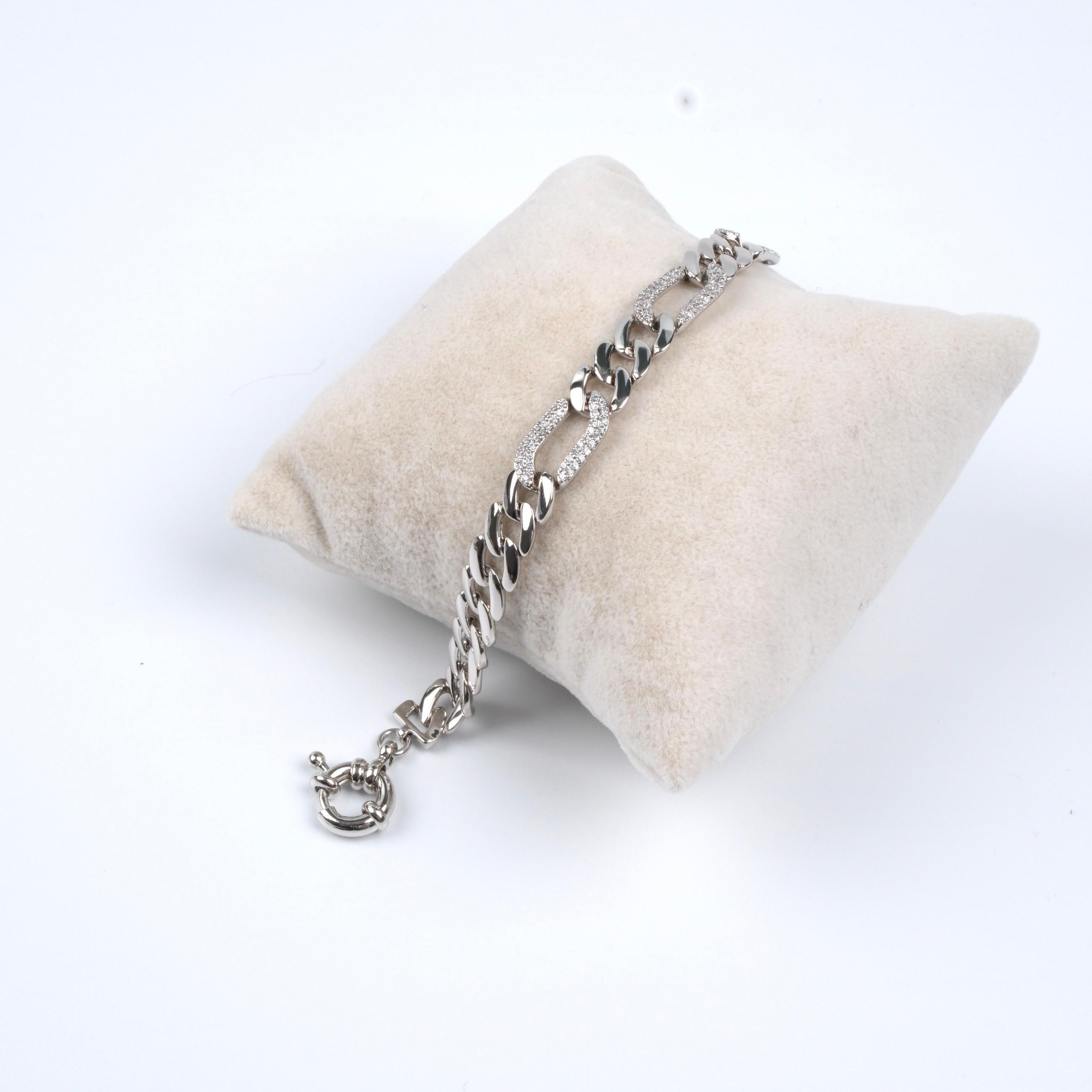 Toptan SILVER TAŞLI OVAL BİLEKLİK 