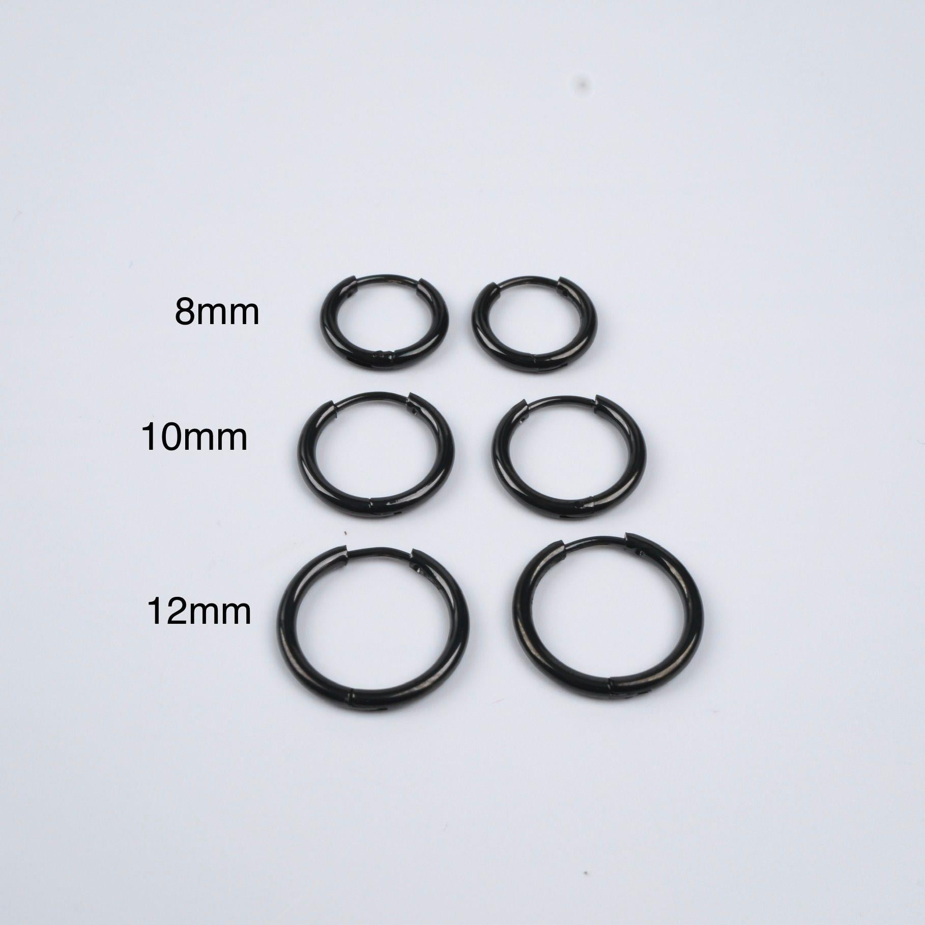 Toptan SİYAH ÇELİK KÜPE 