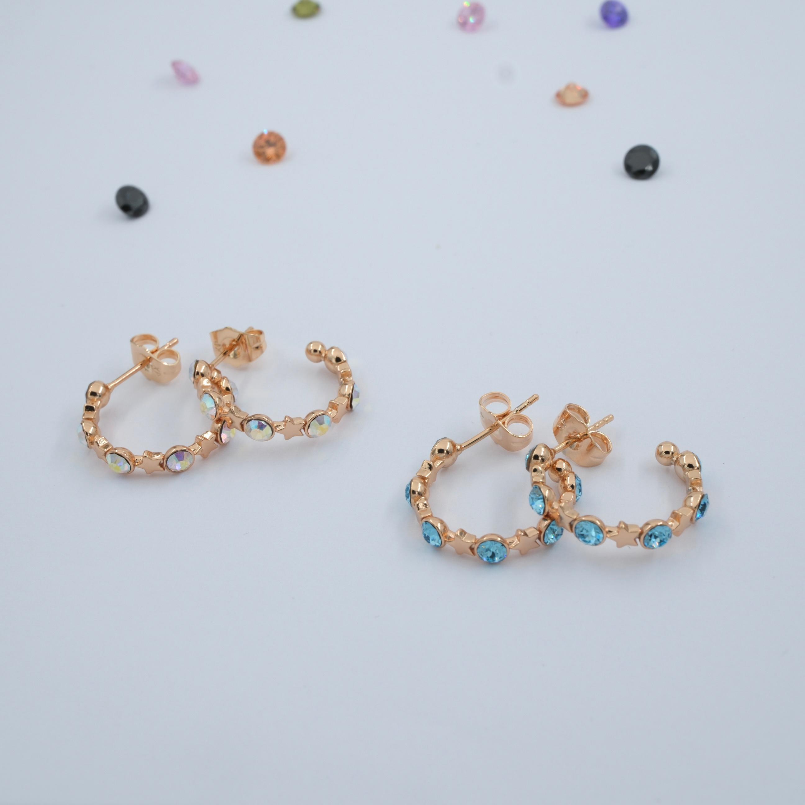 Toptan SWAROVSKİ HALKA KÜPE 