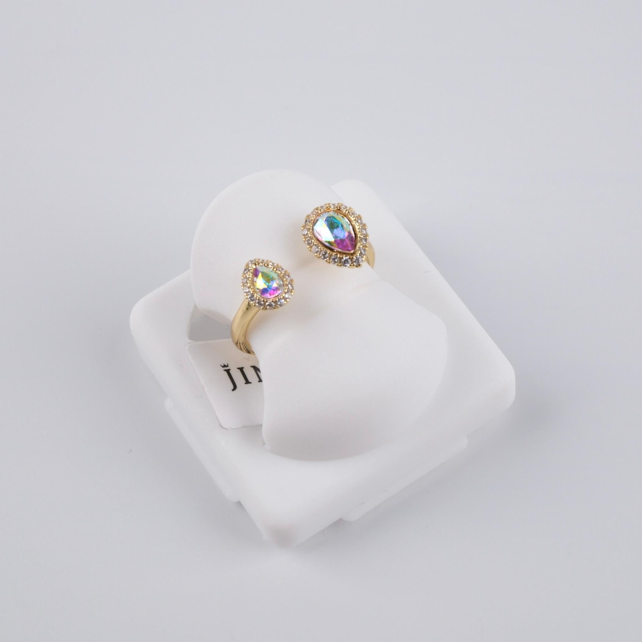 Toptan SWAROVSKİ TAŞ AYARLANABİLİR YÜZÜK   