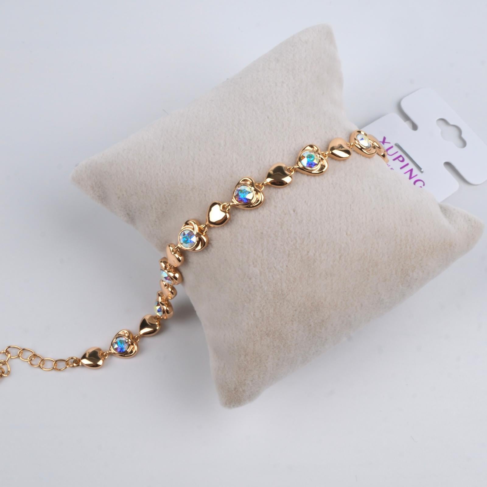 Toptan SWAROVSKİ  TAŞLI KALP BİLEKLİK 