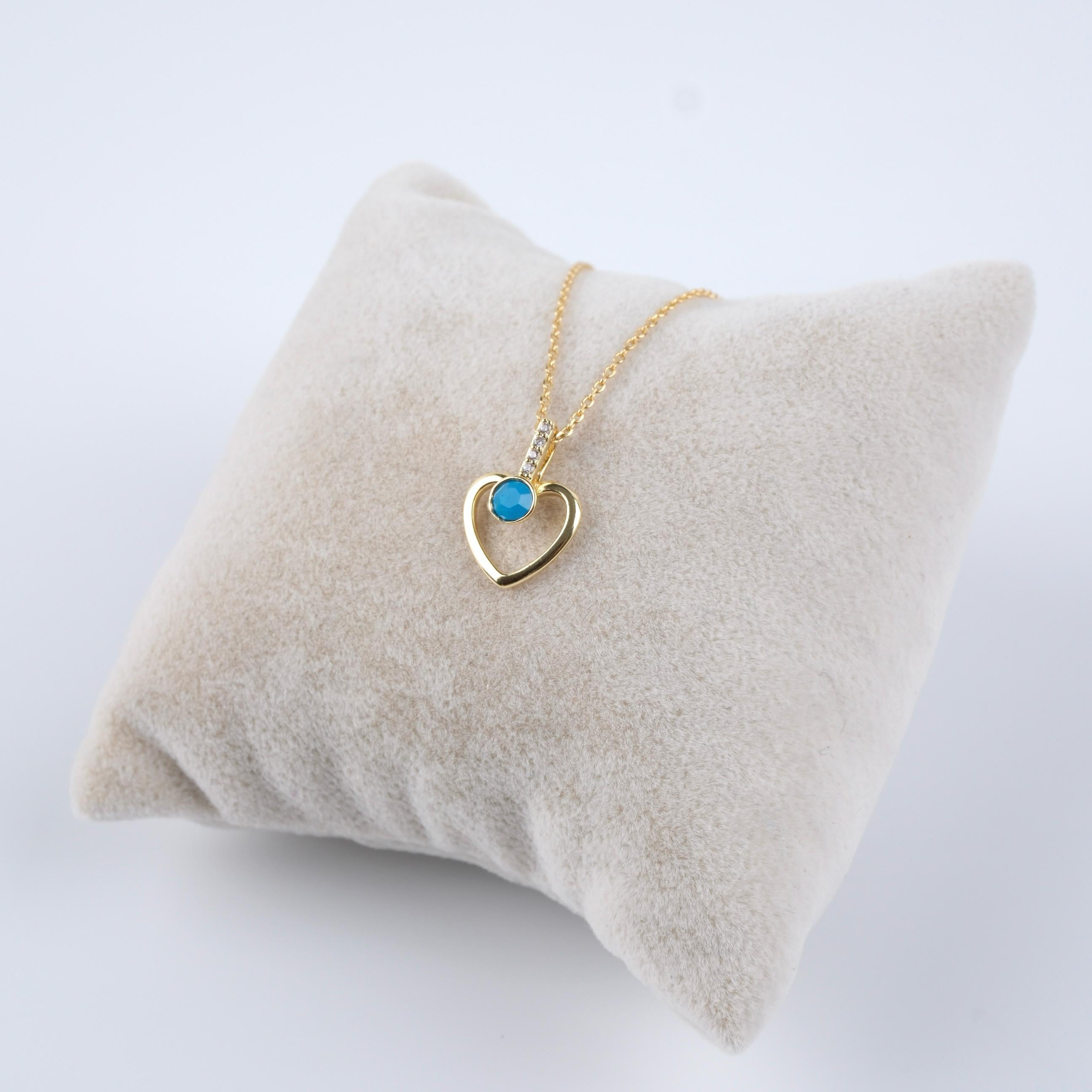 Toptan SWAROVSKİ TAŞLI KALP KOLYE 