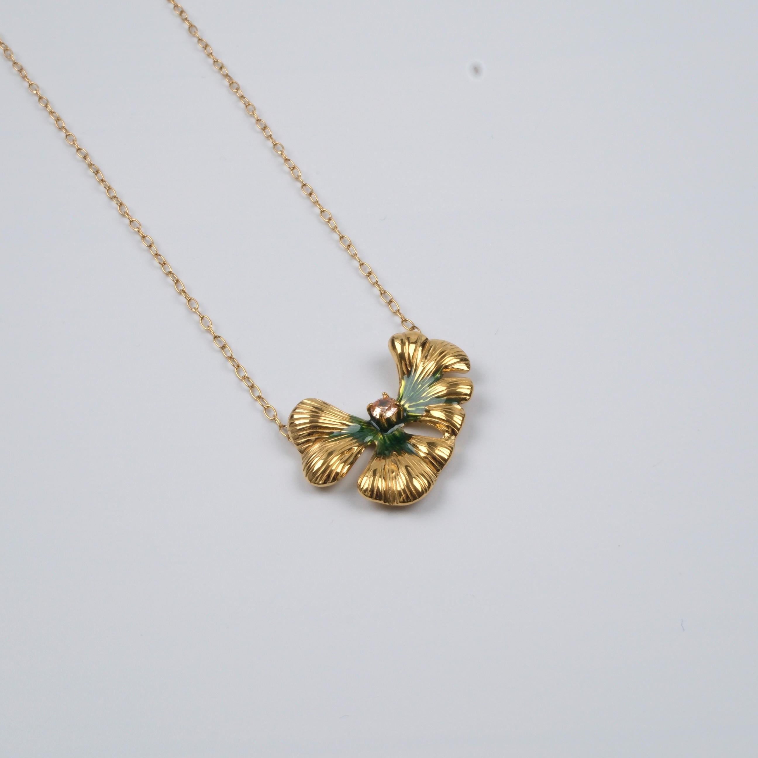 Toptan TAŞLI ÇİÇEK KOLYE 