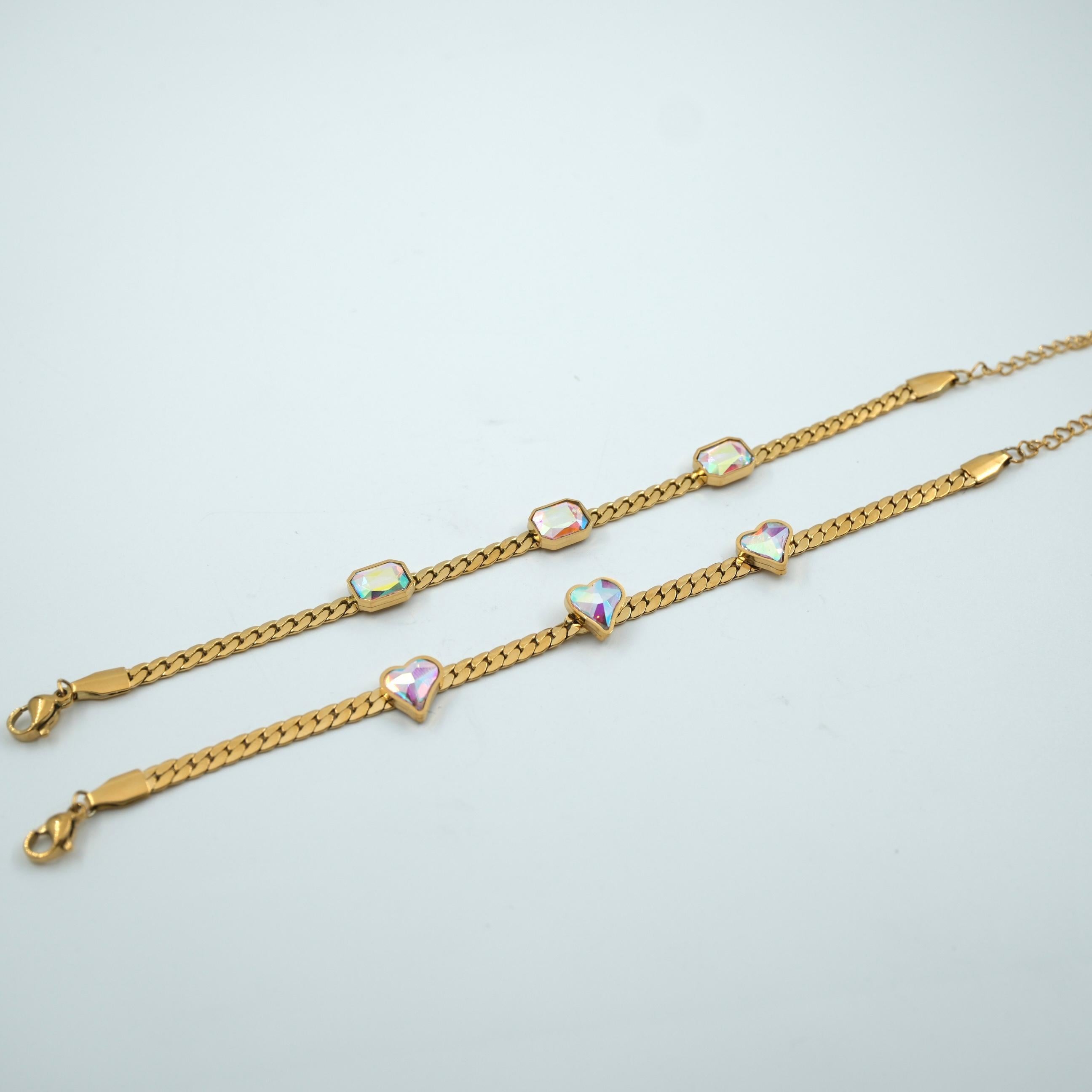 Toptan TAŞLI GOLD BİLEKLİK 