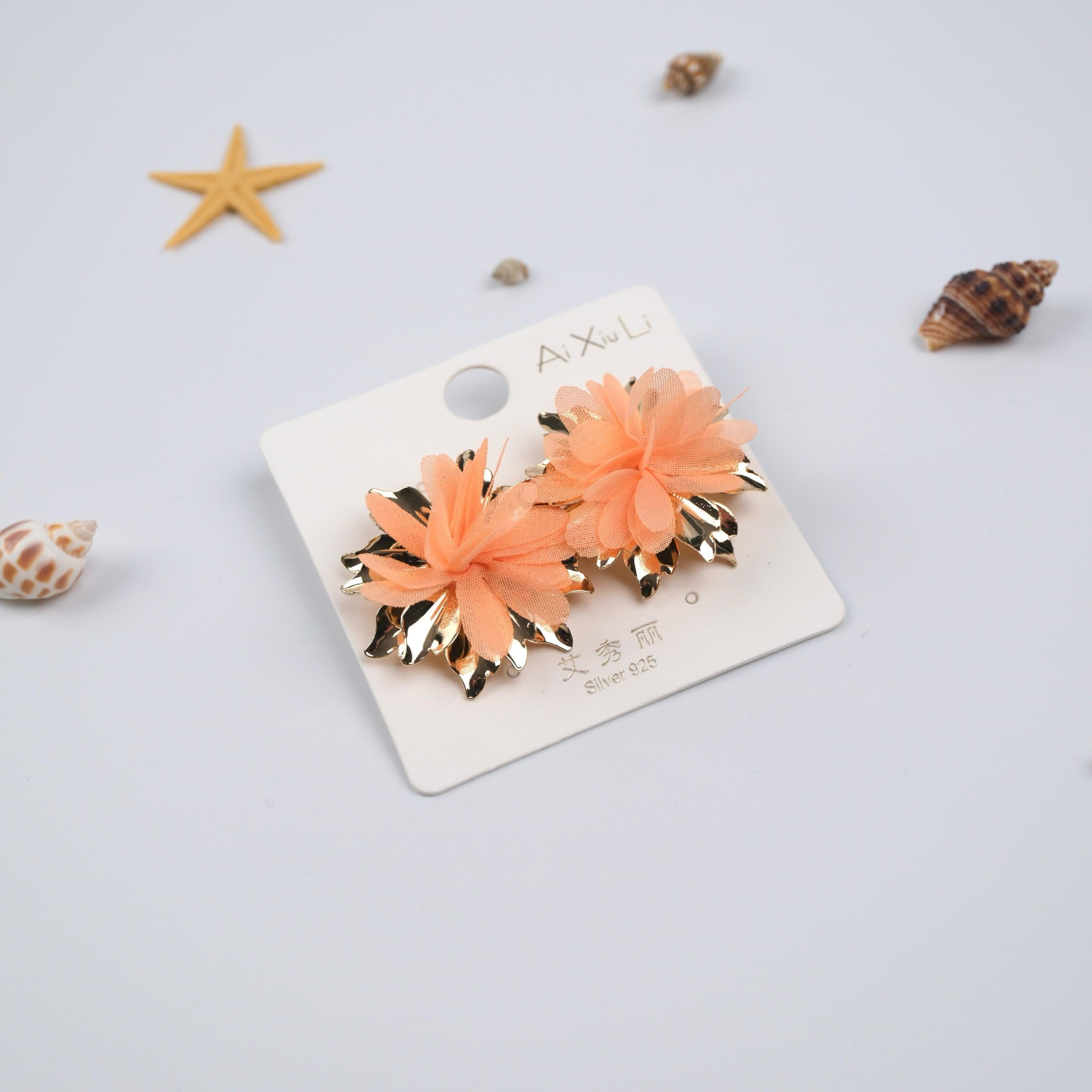 Toptan TÜLLÜ ÇİÇEK KÜPE