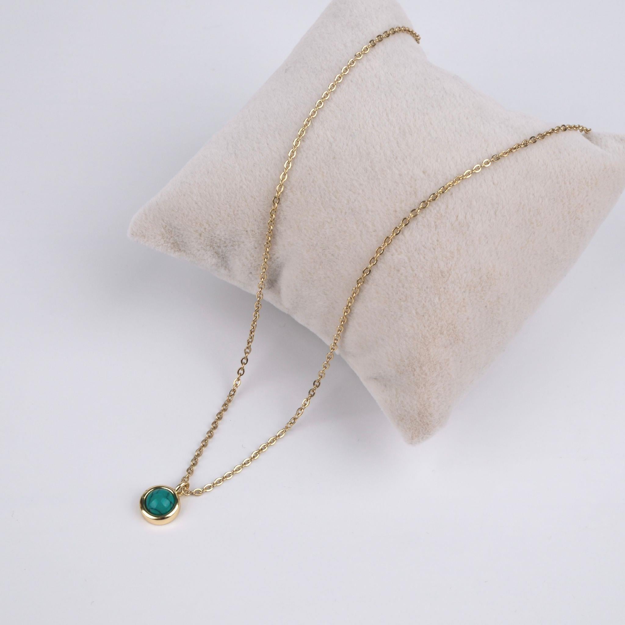 Toptan TURKUAZ TAŞLI KOLYE