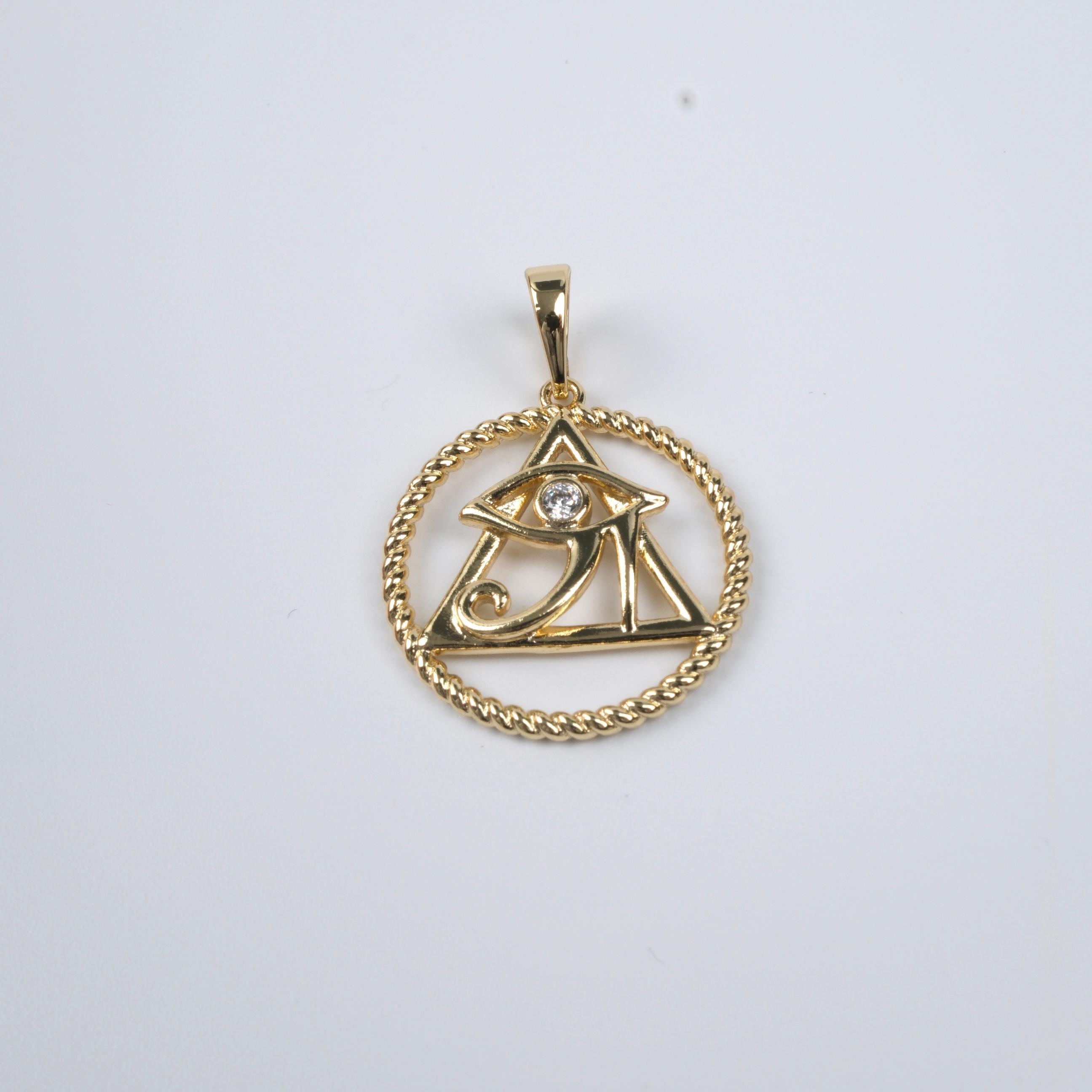 Toptan ÜÇGEN TAŞLI GÖZ KOLYE UCU