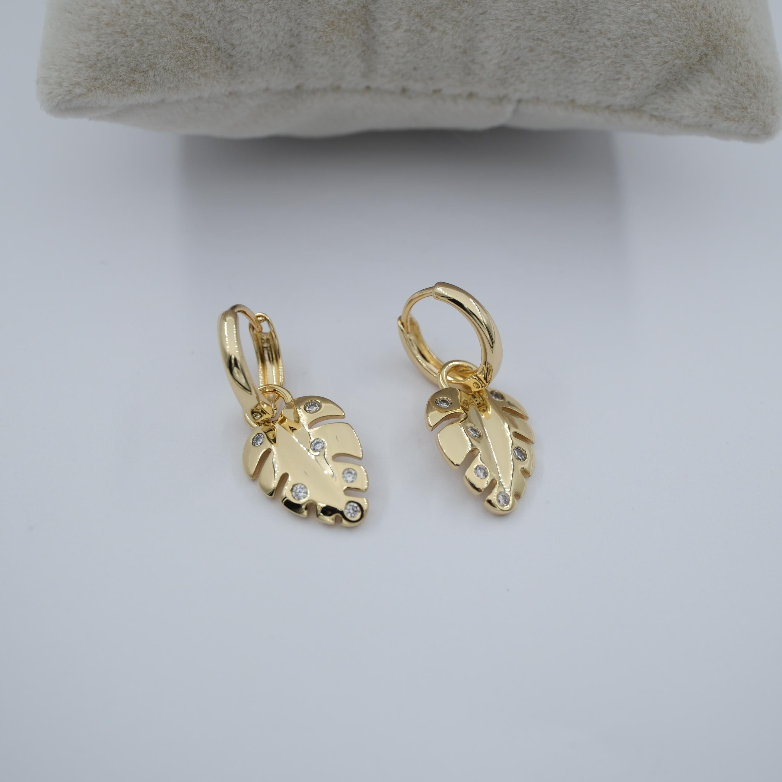 Toptan VIP SERİ 14K YAPRAK KÜPE 