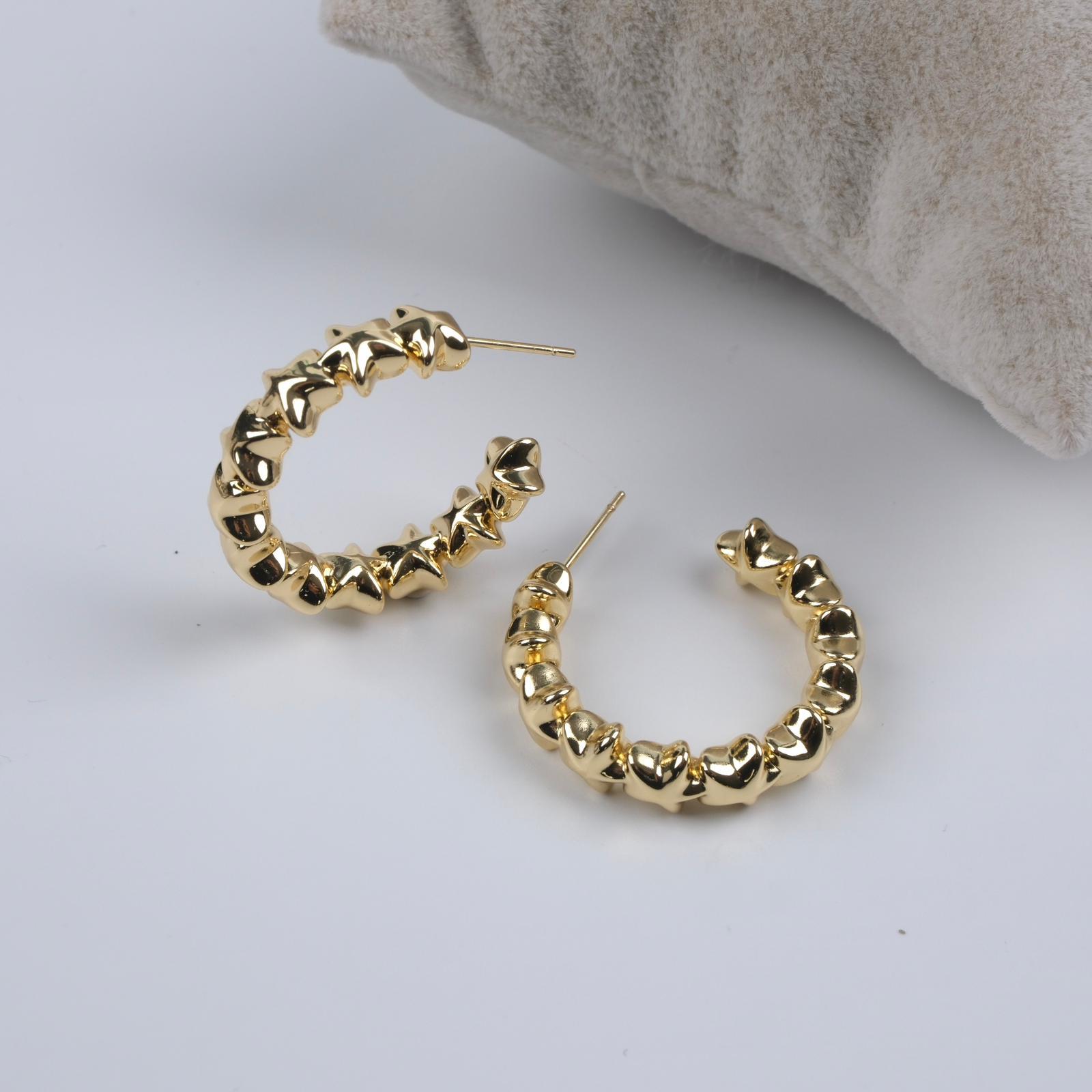 Toptan YILDIZLI HALKA KÜPE