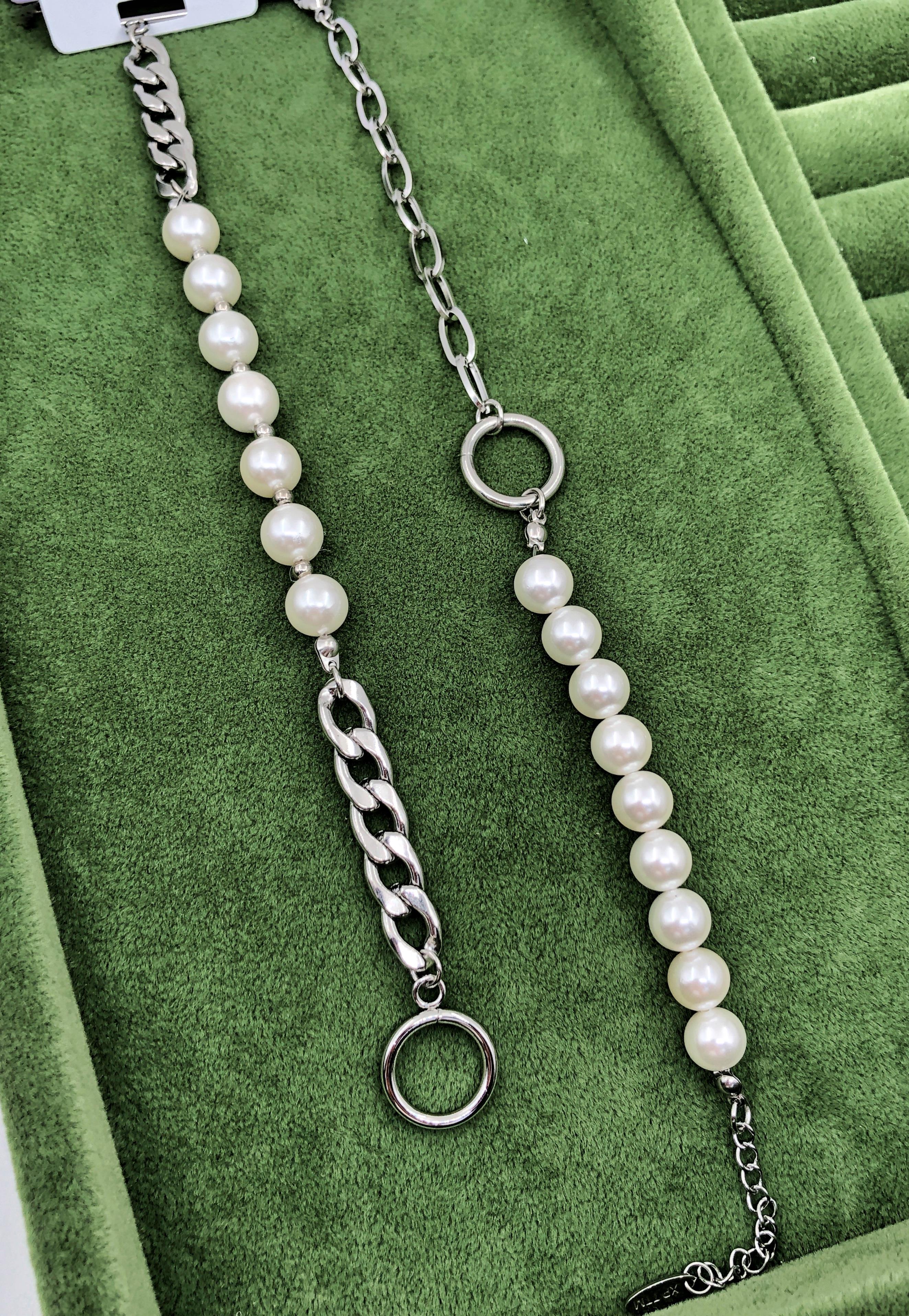 XUPING MARKA SILVER İNCİLİ KALIN ZİNCİR BİLEKLİK