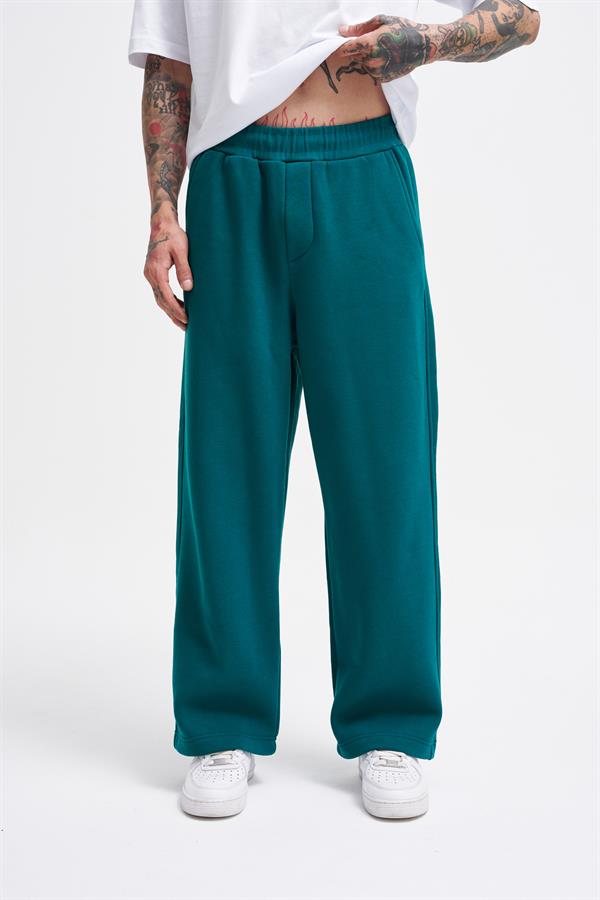 Erkek Baggy Oversize Petrol Yeşili Eşofman Altı